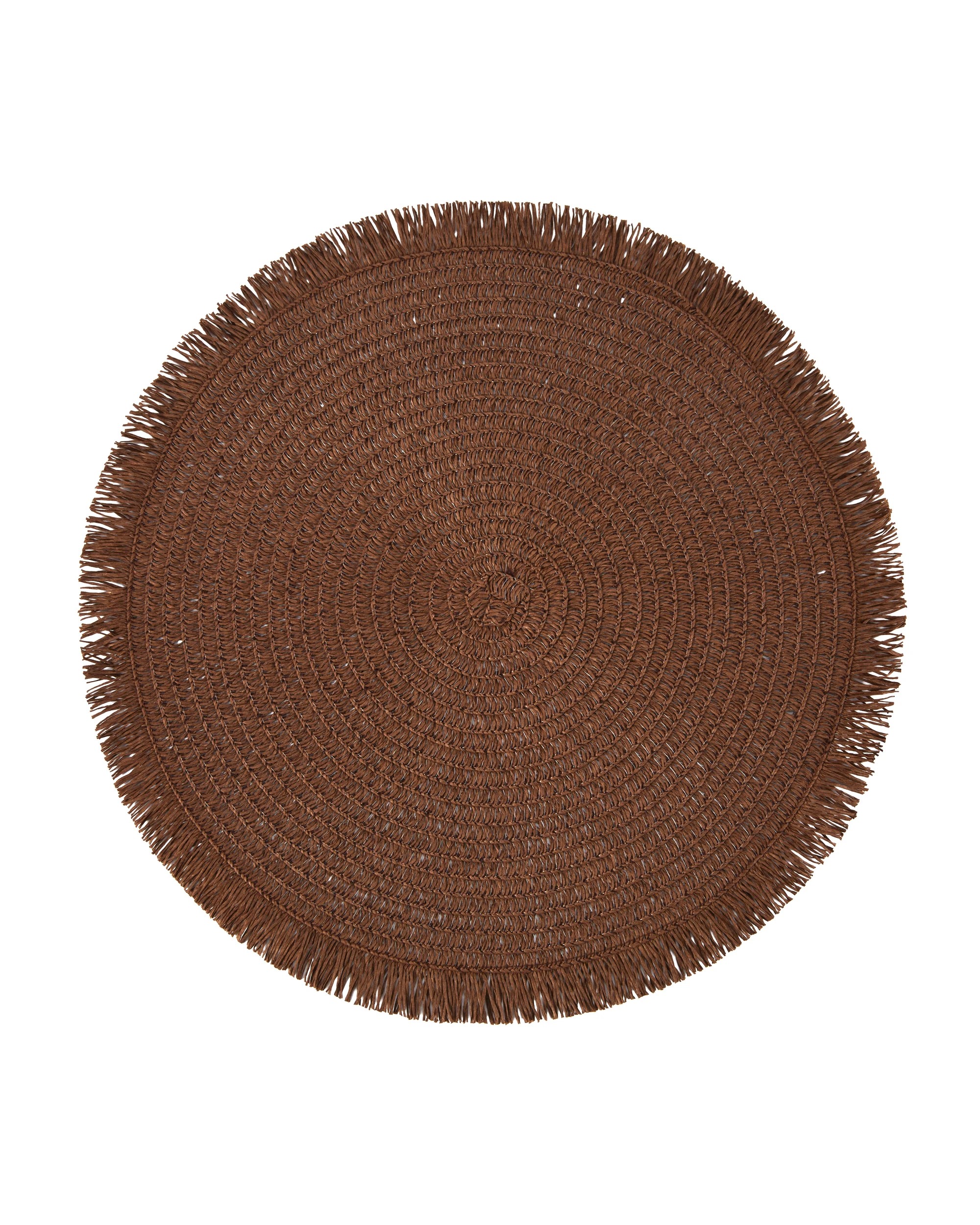 1 Mocha Fringed Placemat, 1 of 3