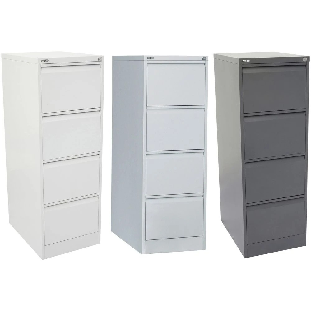 2 GO 4 Drawer Filing Cabinet White Cabinets Filing Drawer Cabinets Commercial Filing, 2 of 6