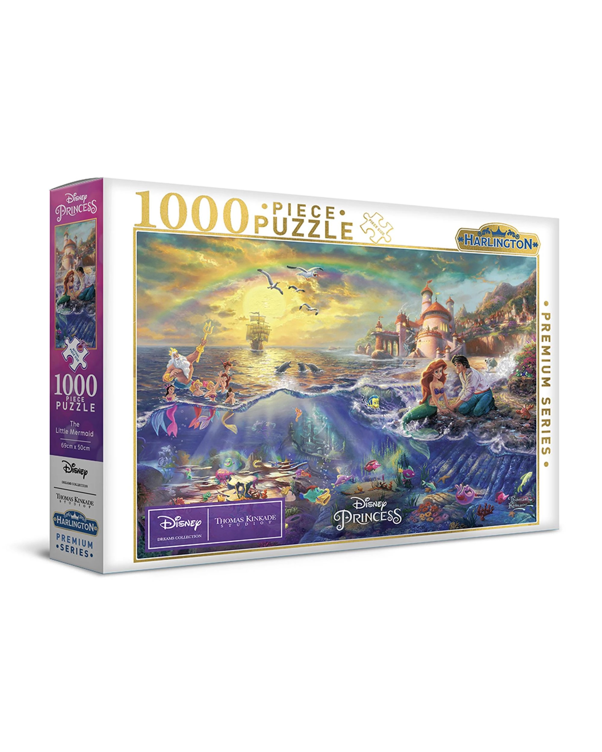 1 Harlington Thomas Kinkade Disney The Little Mermaid 1000 Piece Jigsaw Puzzle, 1 of 1