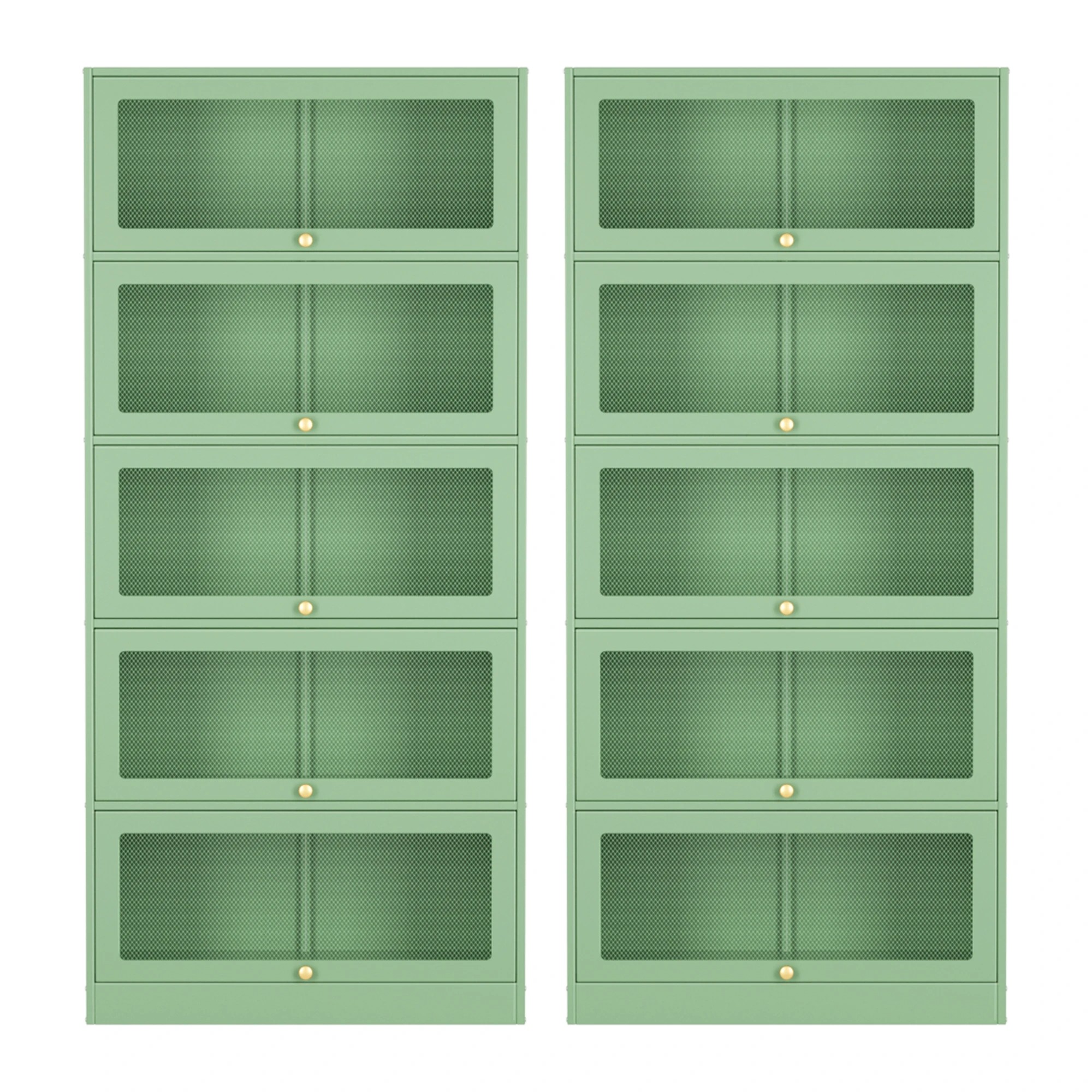 8 Artiss 2x Buffet Unit Cabinet Sideboard Metal - Green, 8 of 9
