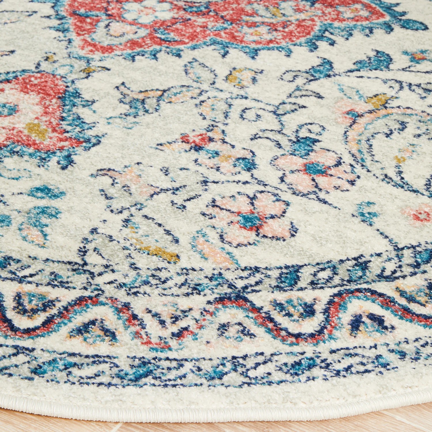 5 Common Ground Rugs Mason 705 240x240cm - Large Round Power Loomed Pet Friendly Rug - Multi, 5 of 7