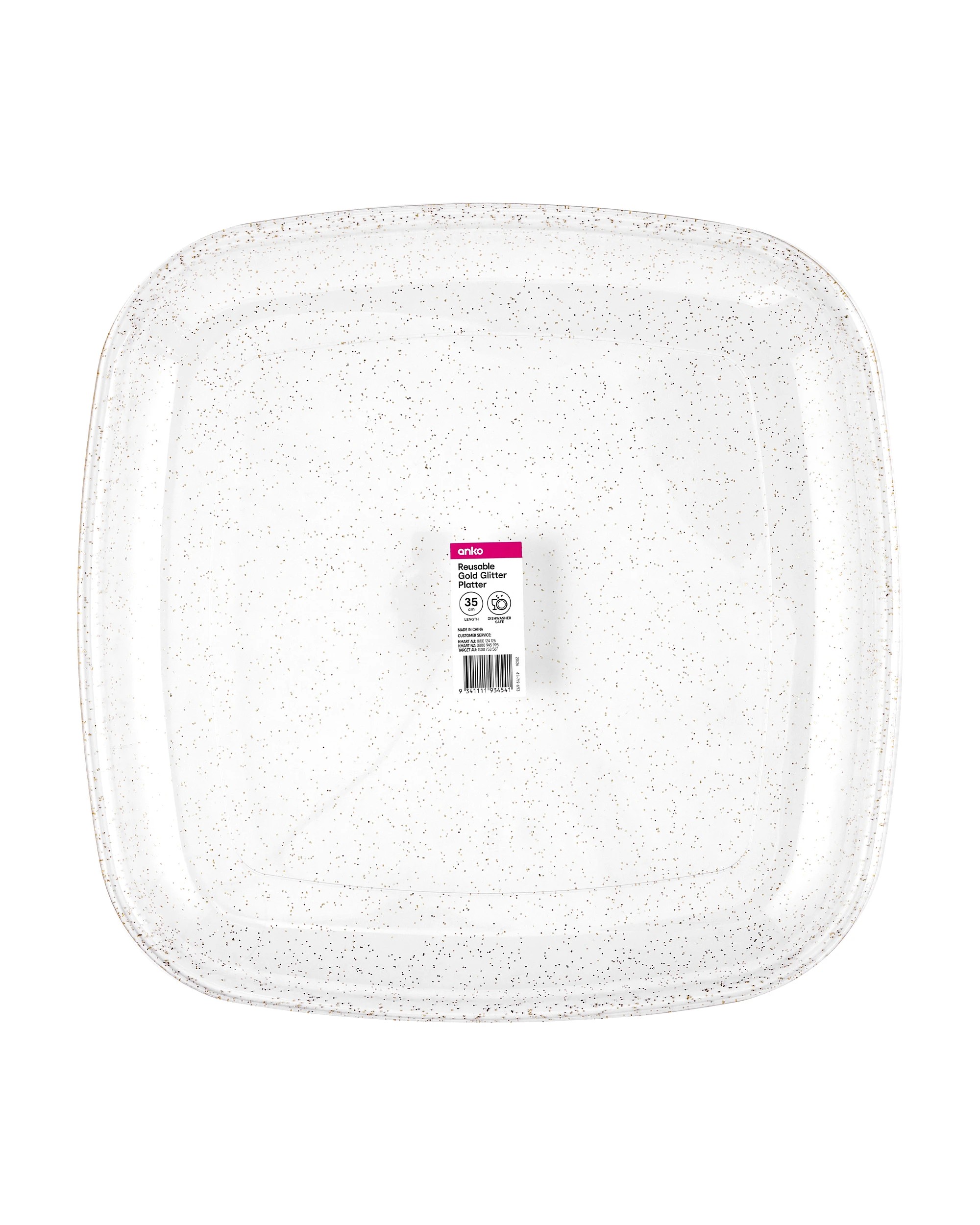 4 Reuseable Gold Glitter Platter, 4 of 4