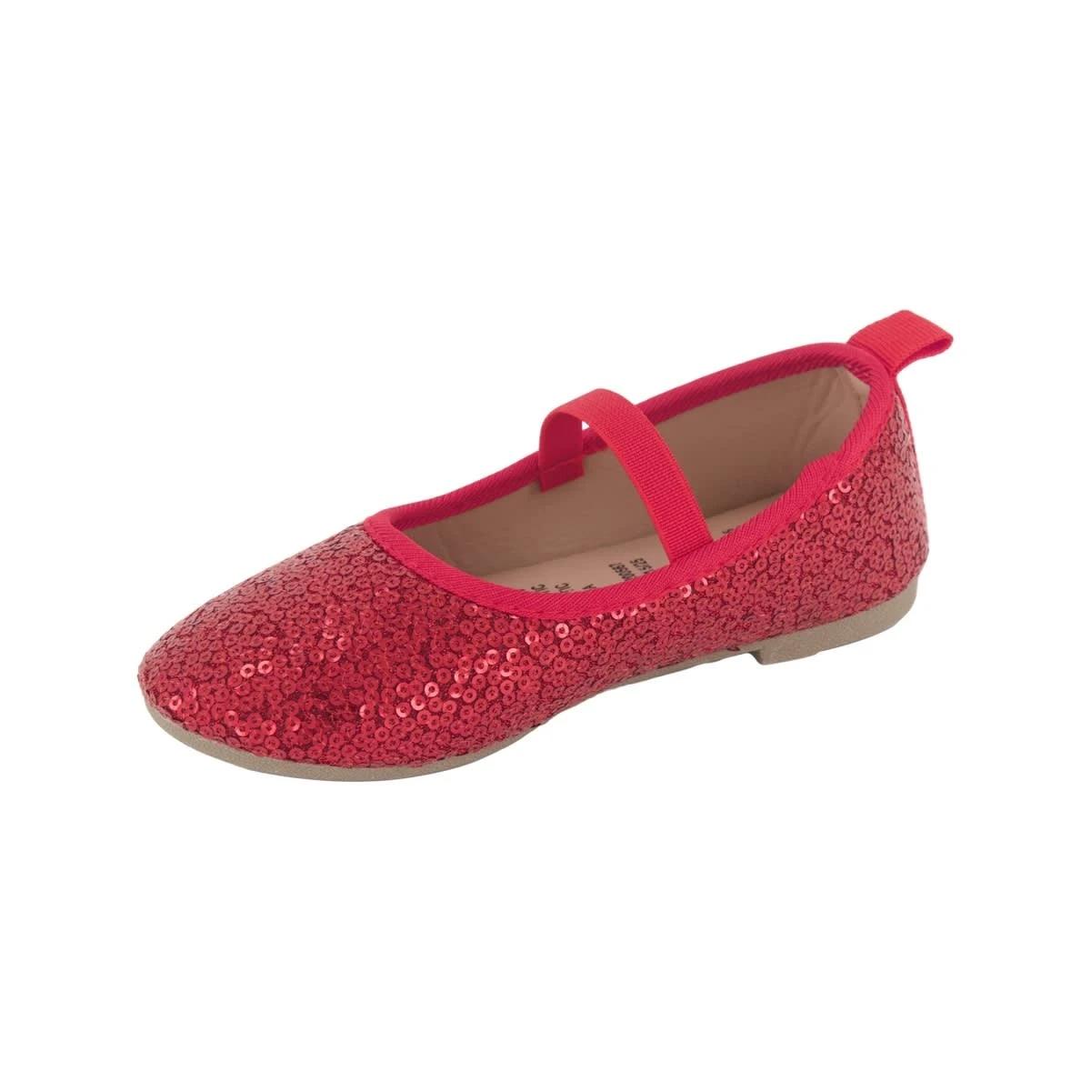 3 Junior Sequin Flats RED SEQUIN, 3 of 5