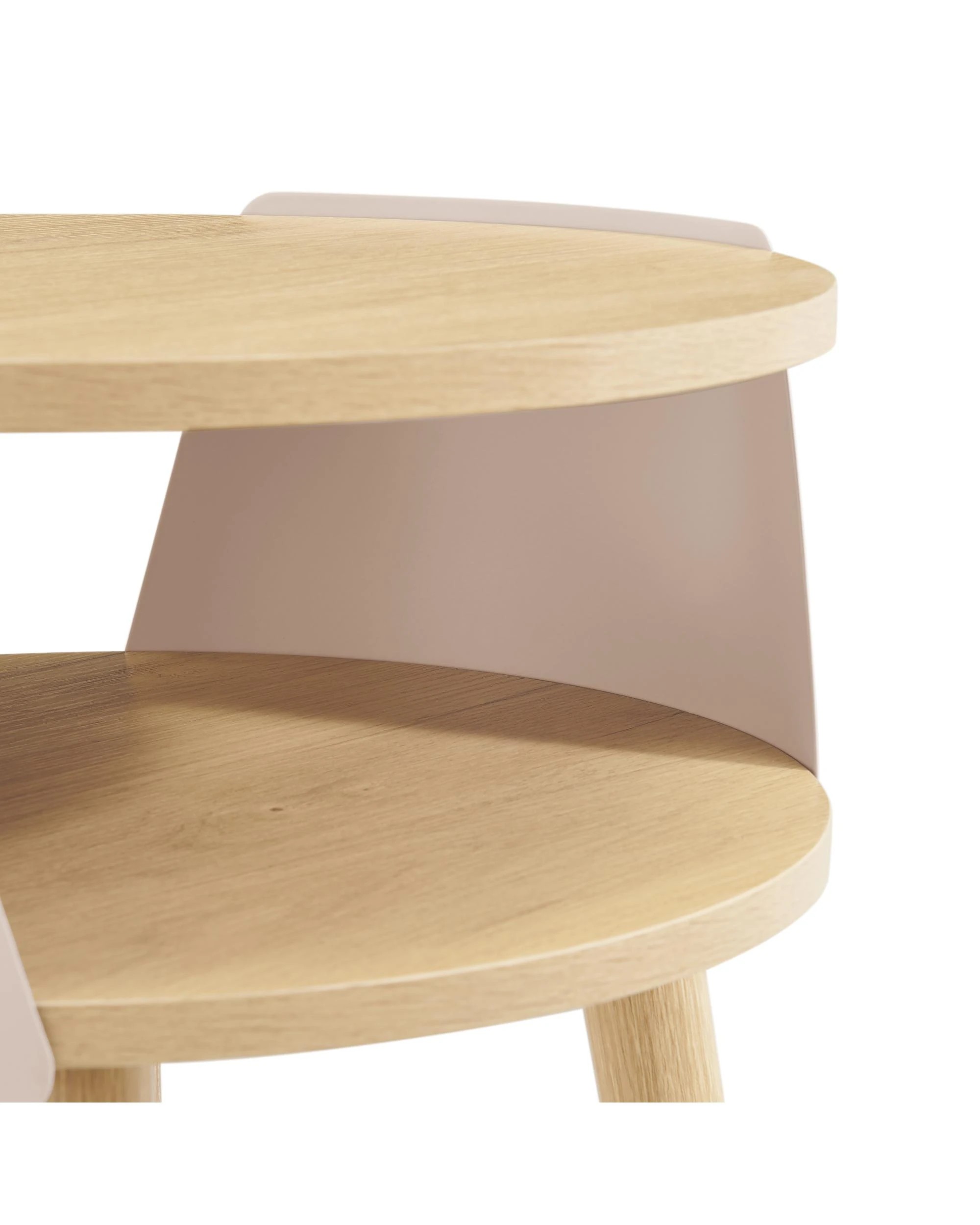 8 Kodu Side Table Bedside Shelf Round - Beige, 8 of 9