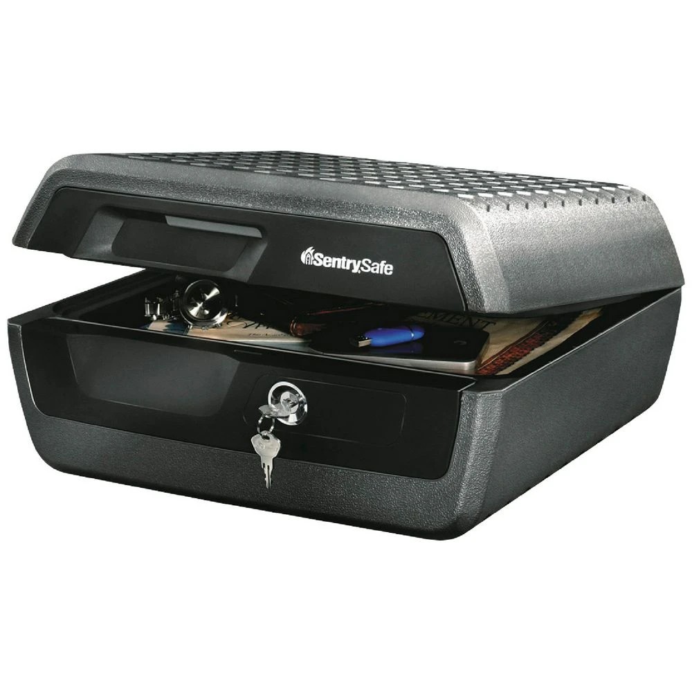 1 Sentry Safe 10.2L Fire & Water Resistant Chest Office Storage & Safety Accessories Safes Cash Boxes Fire Resistant Safes, 1 of 5