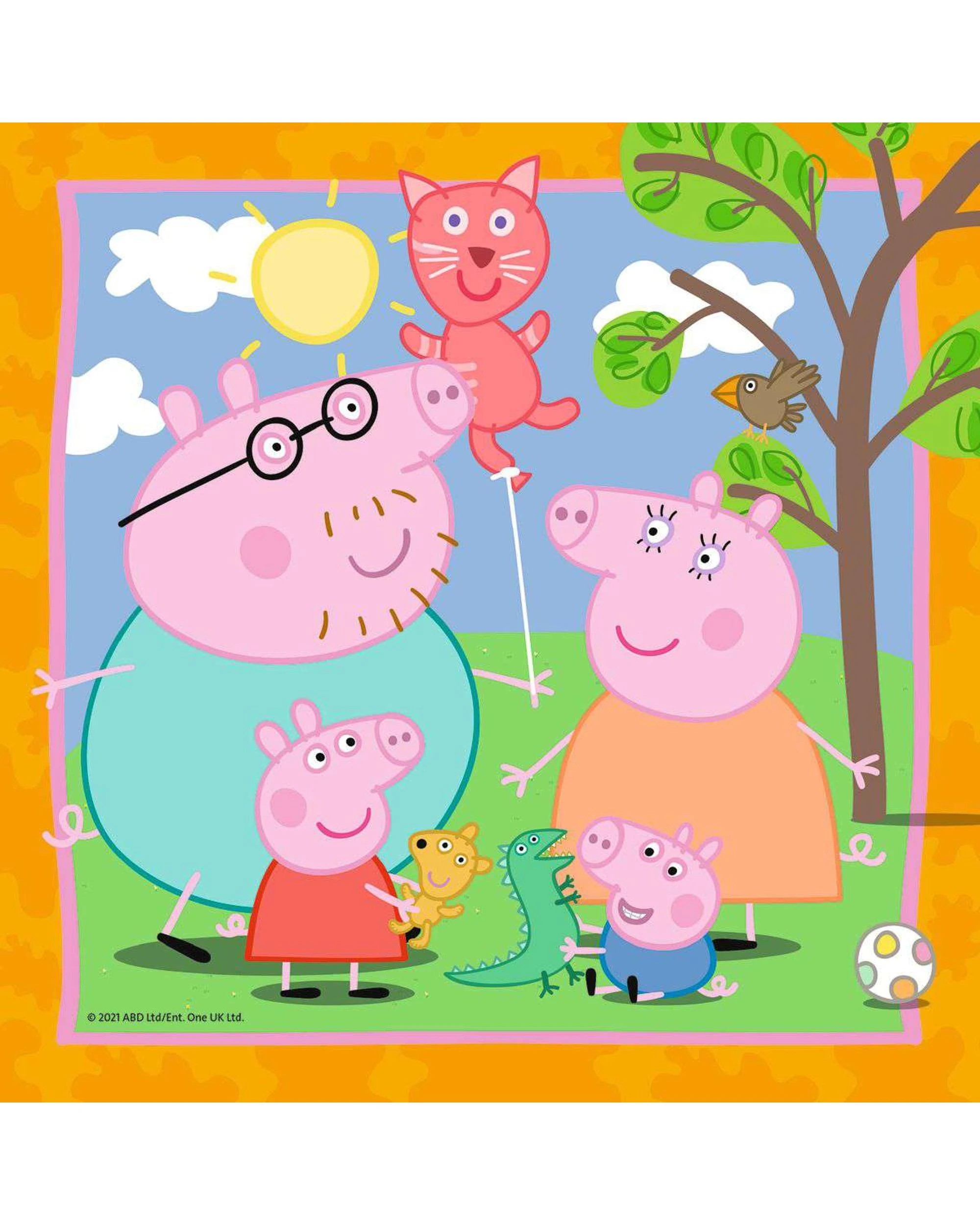 4 Ravensburger Peppa Pig Peppa's Family and Friends 3x49 Piece Jigsaw Puzzle, 4 of 4