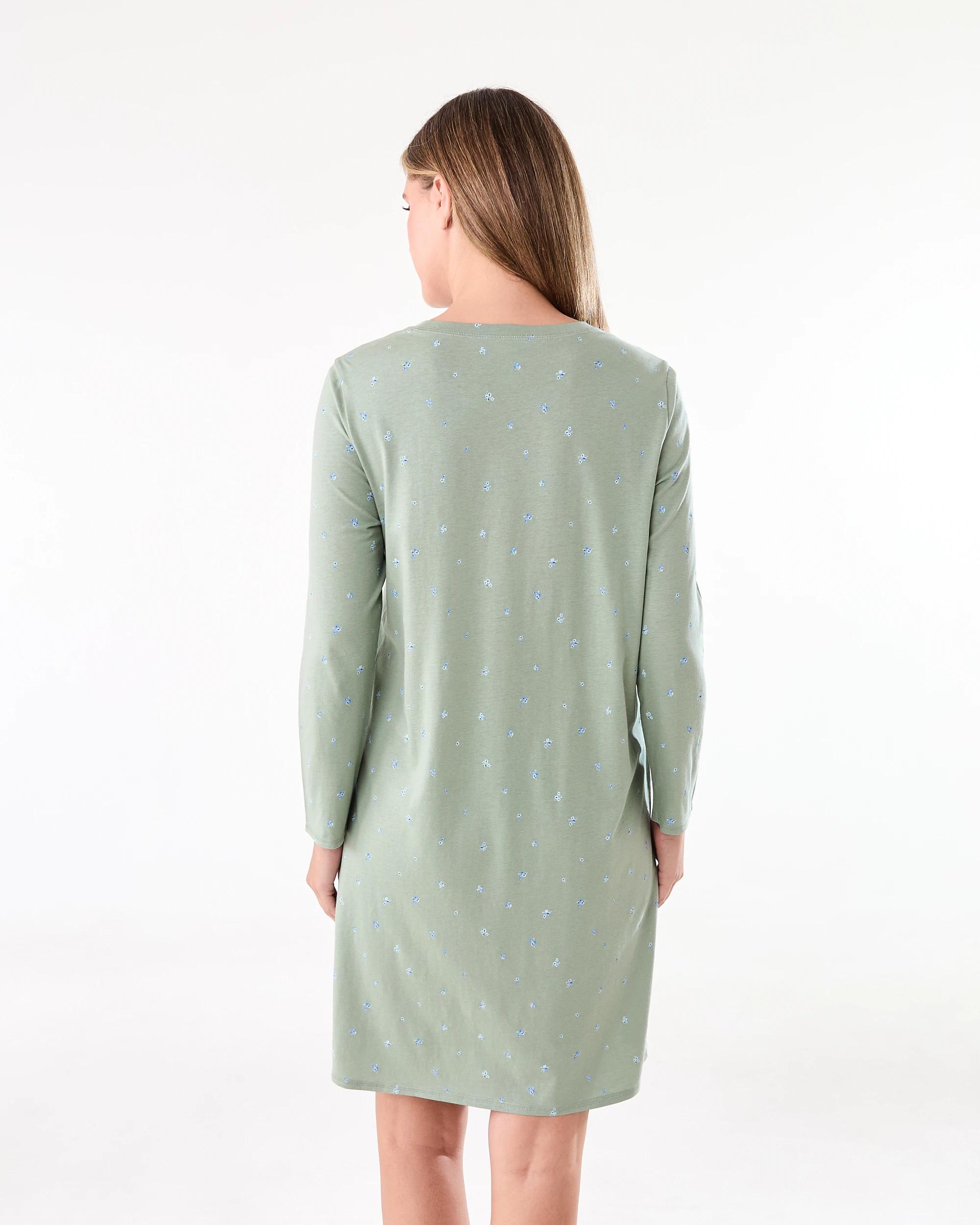 3 Cotton Long Sleeve Print Knit Nightie Diy Frl Gn, 3 of 8