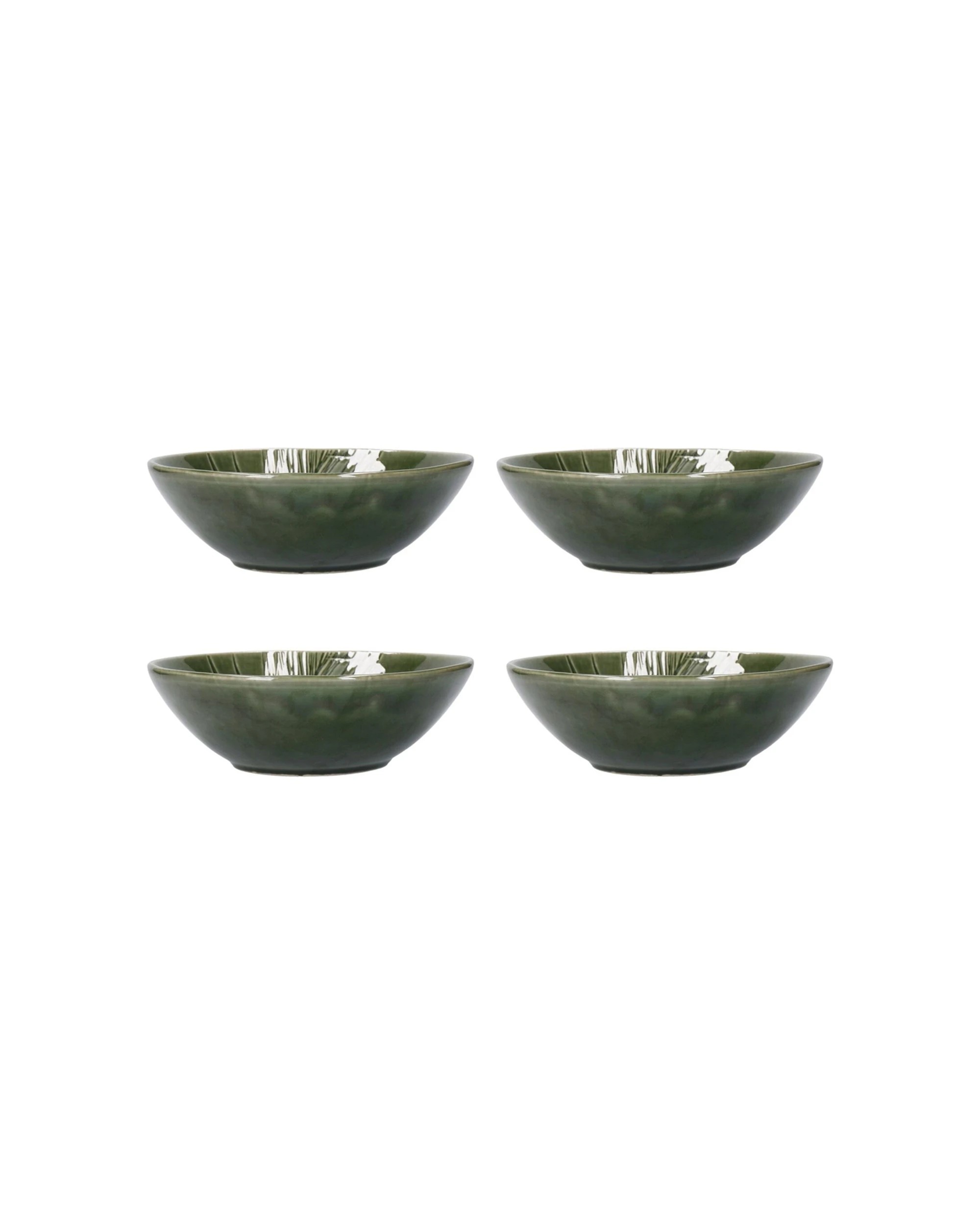 1 Mikasa 4pc Jardin Stoneware Pasta Bowl Set 20cm - Green, 1 of 3