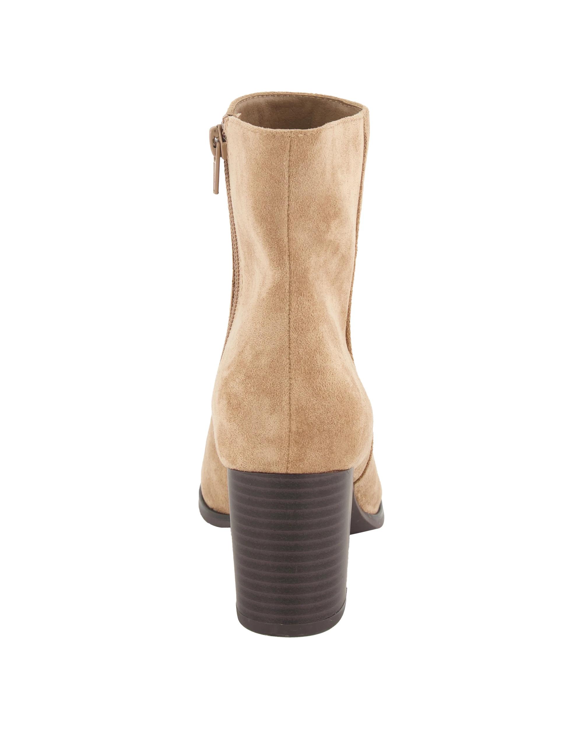 3 Block Heel Ankle Boots Stone, 3 of 4