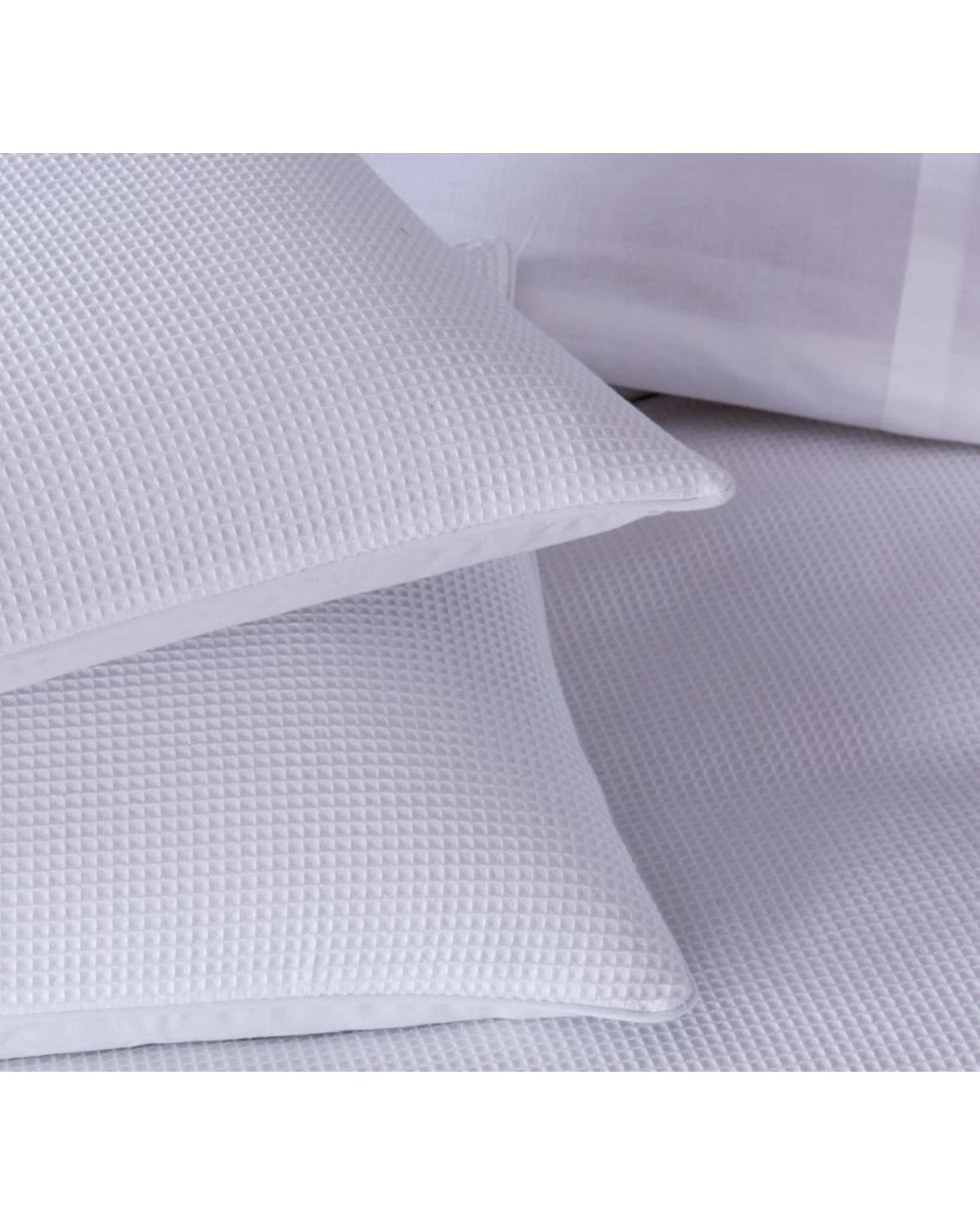 4 Cotton More 100% Premium Cotton Waffle Quilt Cover Set Single - White, 4 of 5