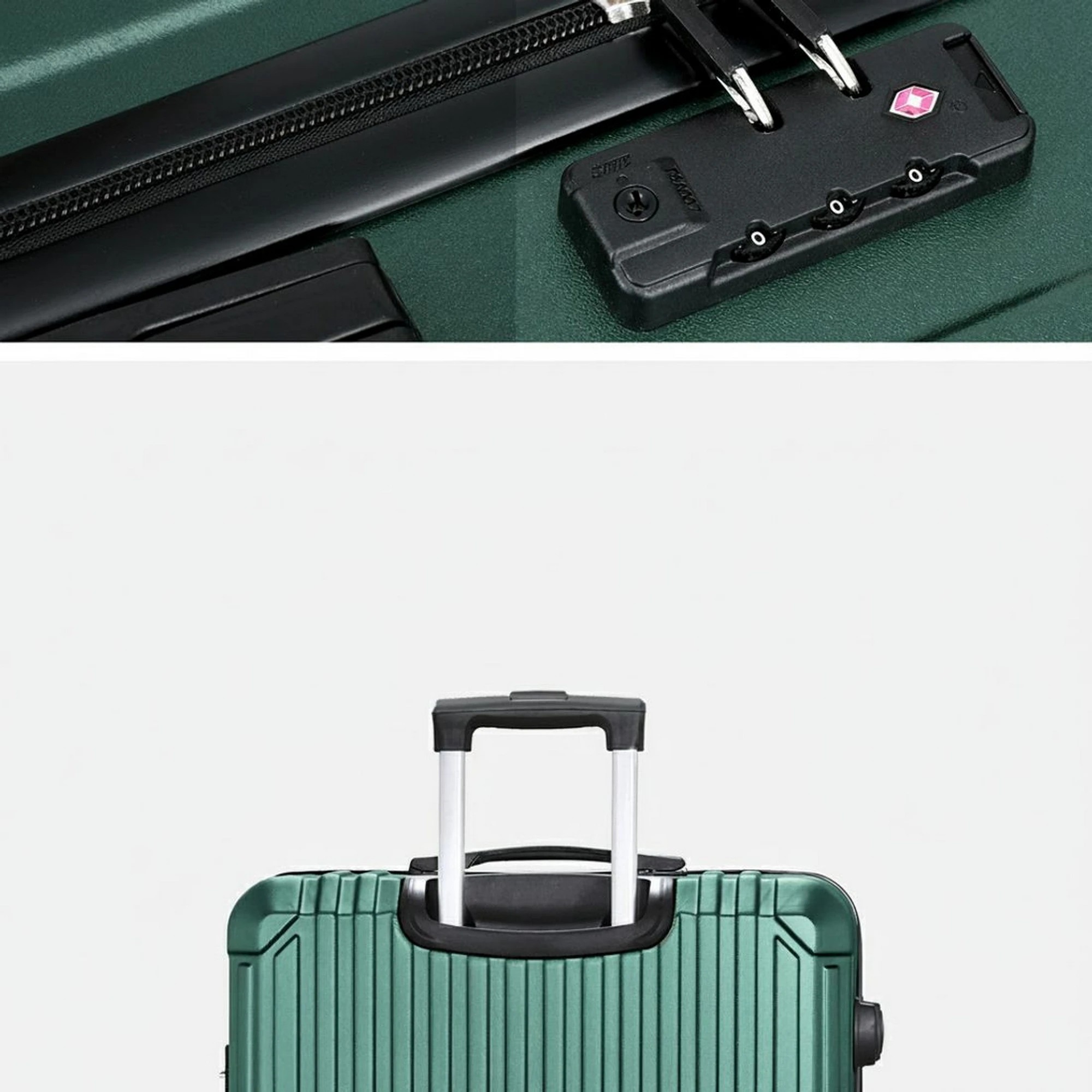 4 Wanderlite 28" Luggage Travel Suitcase Set TSA Carry On Hard Case - Green, 4 of 6