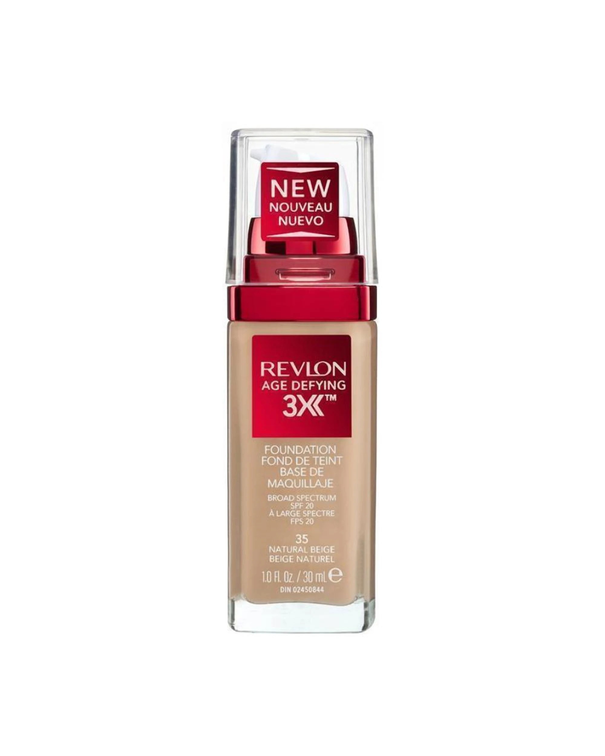 2 Revlon 2 x Age Defying 3X Foundation 30mL - 35 Natural Beige - Beige, 2 of 4