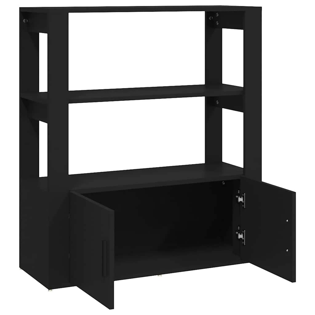 6 vidaXL Wooden Sideboard Ample Storage - Black, 6 of 9