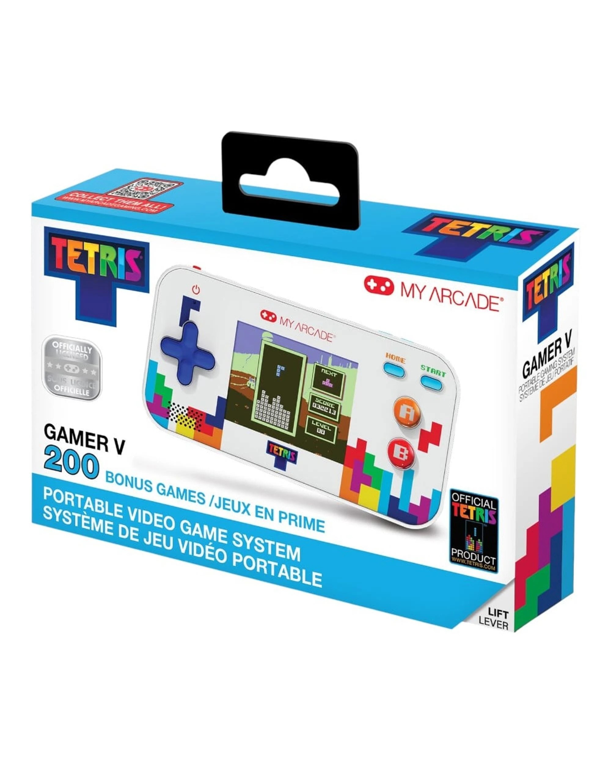 2 My Arcade Tetris Gamer V Portable Gaming System with 201 Games, 2 of 8