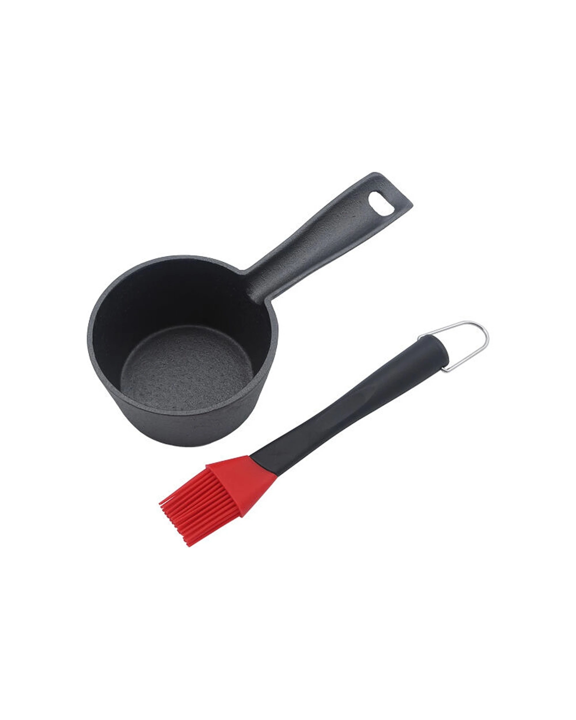 4 Mens Republic Basting Set Cast Iron Pot And Basting Brush For Bbq Essential Kit - Black, 4 of 5