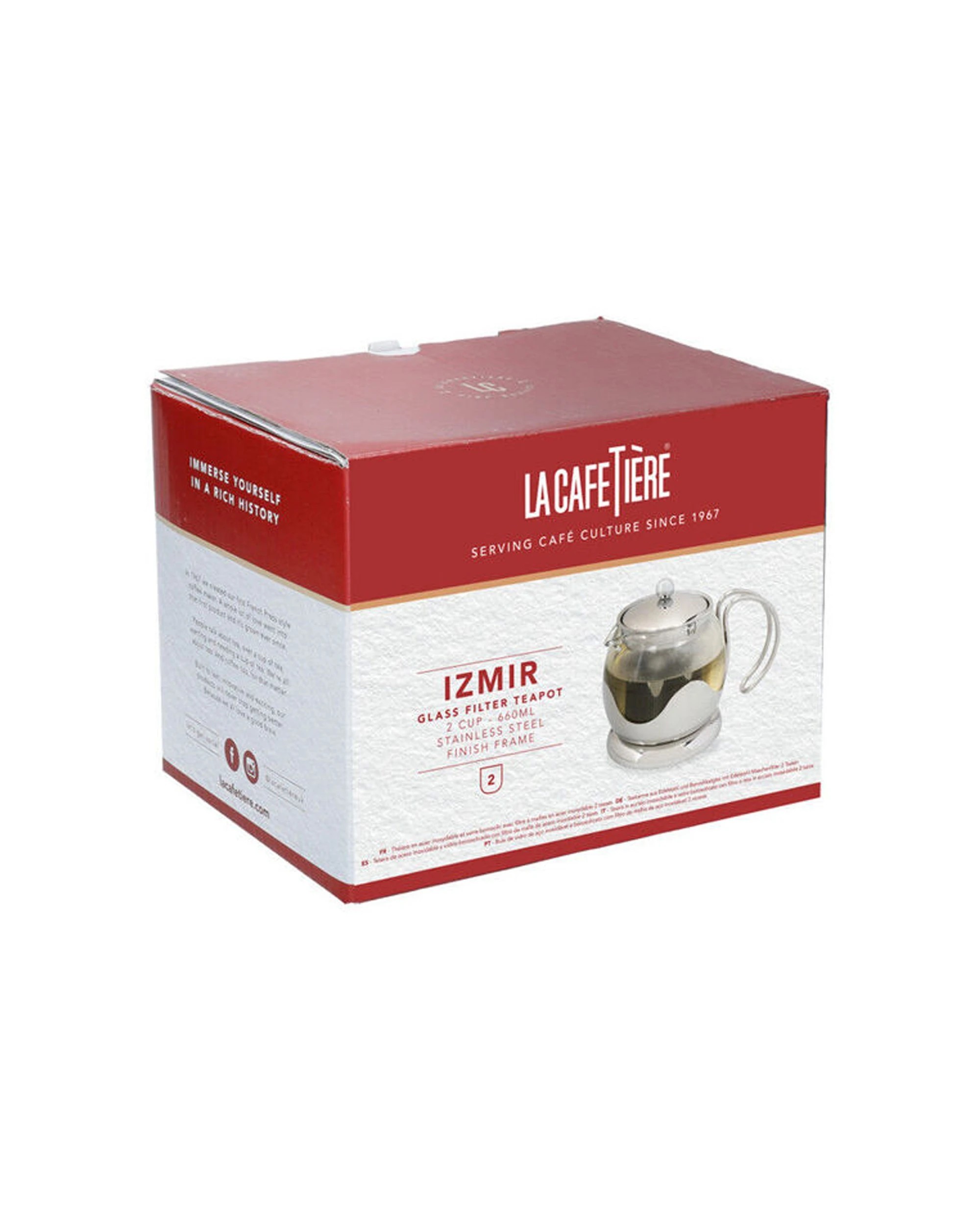 5 La Cafetiere 17.5cm 660ml Izmir Glass Teapot With Stainless Infuser - Silver, 5 of 6