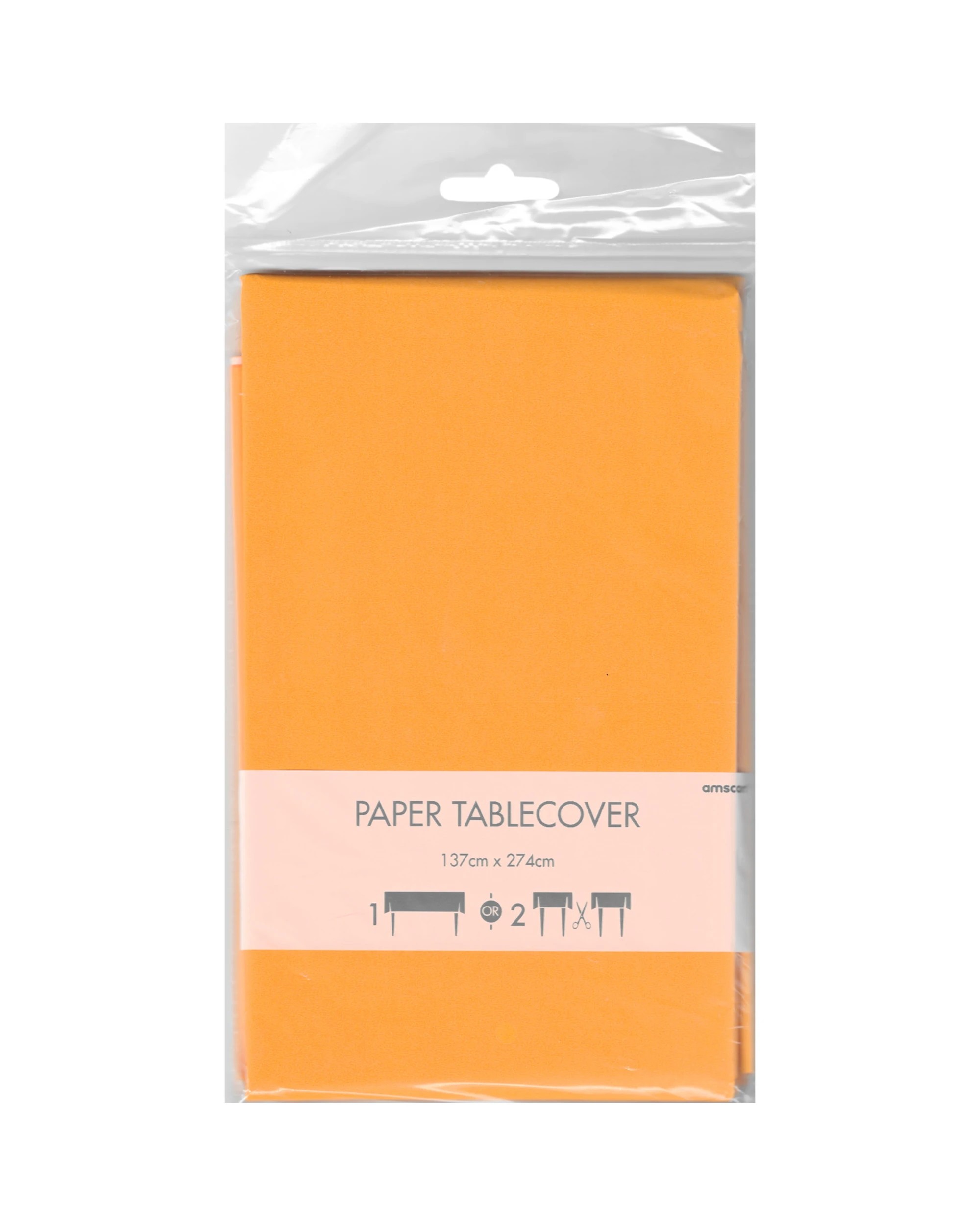 3 Anagram Pumpkin Orange Rectangle Paper Tablecloth - Orange, 3 of 4
