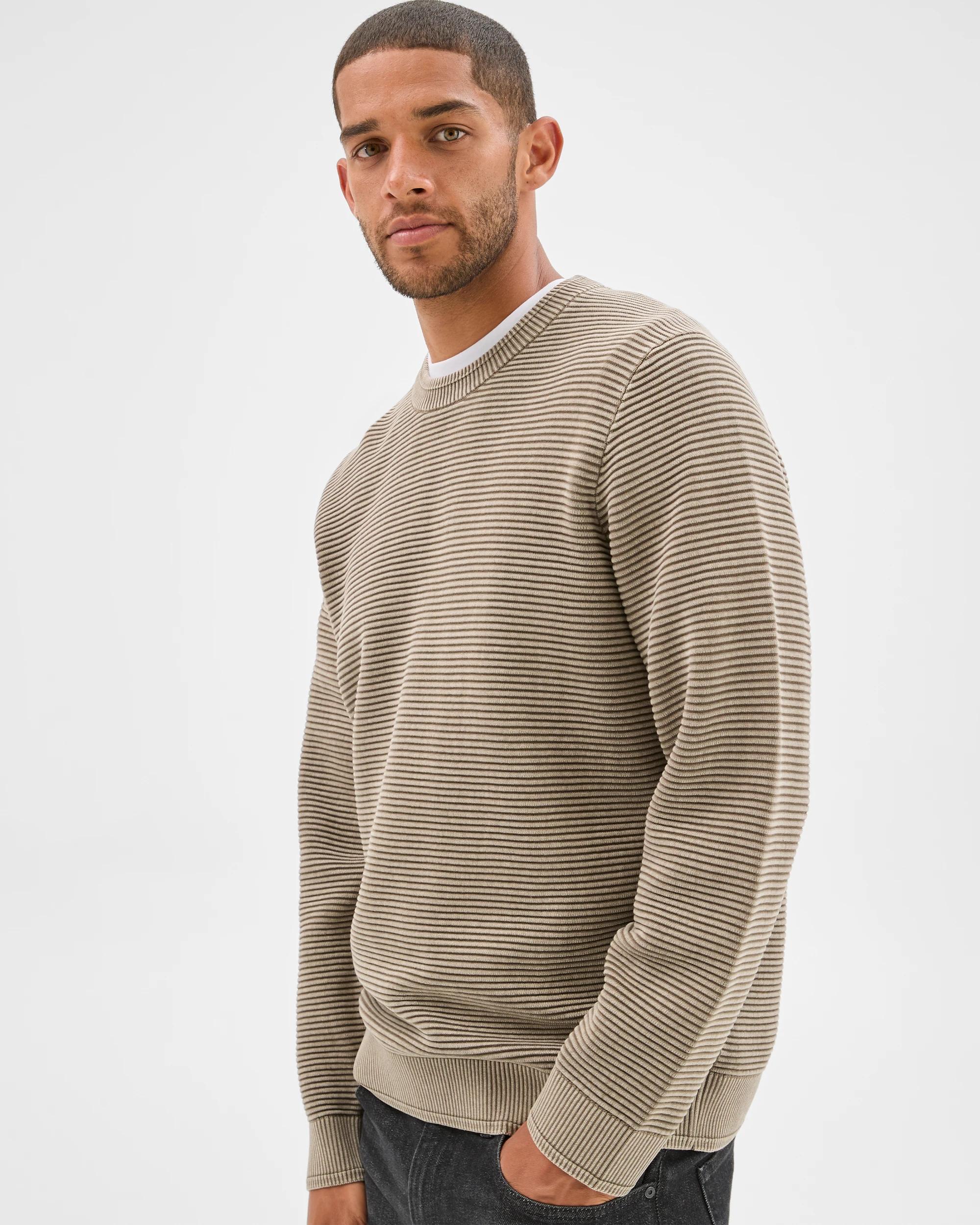 4 Target Man Australian Cotton Ottoman Knit Jumper MUSHROOM, 4 of 6