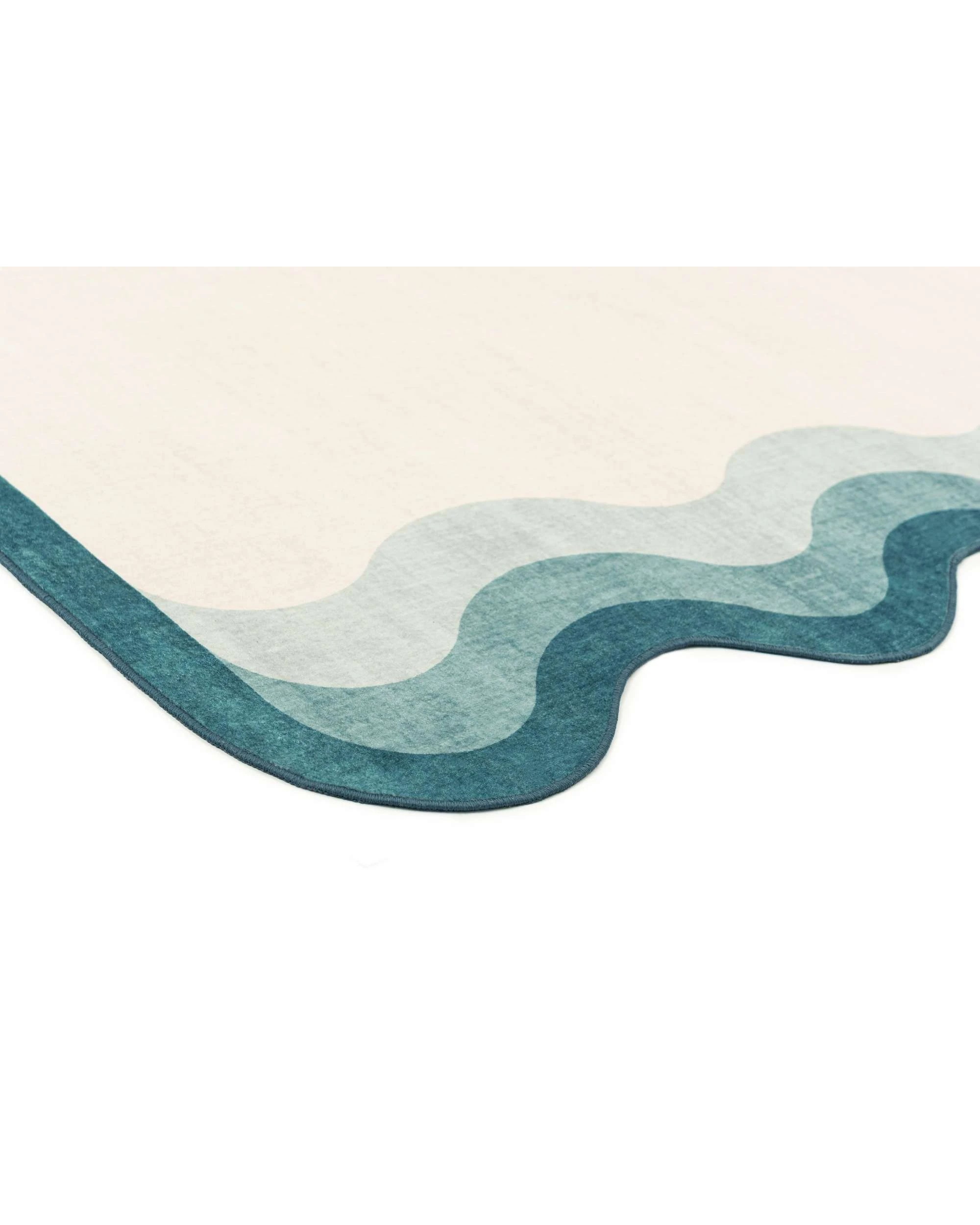 4 Loopsie Salamanca Tonal Scalloped Washable Rug-290cm x 190cm - Green, 4 of 8