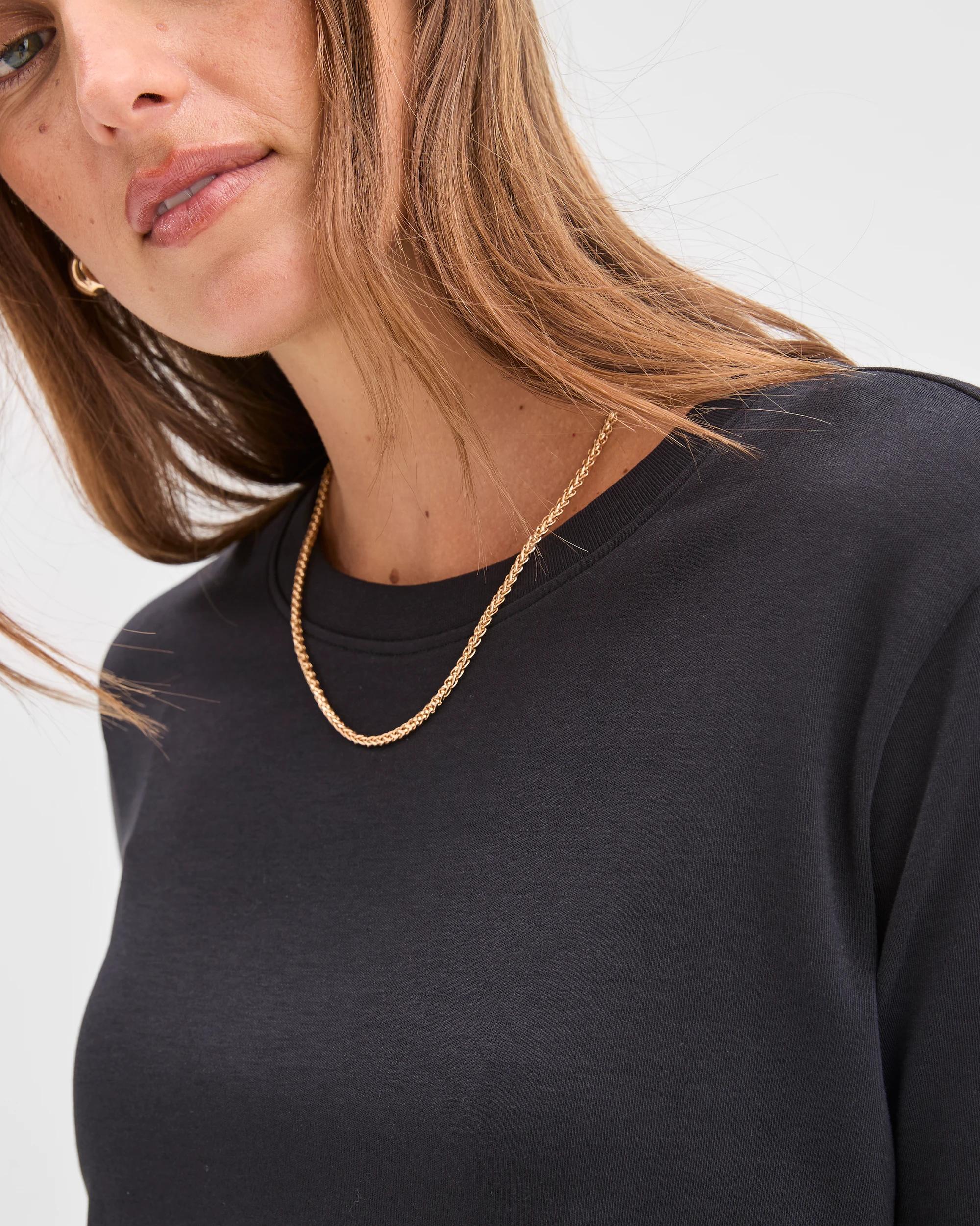 4 Target Woman Australian Cotton Classic Long Sleeve Crew Neck T-Shirt BLACK, 4 of 5