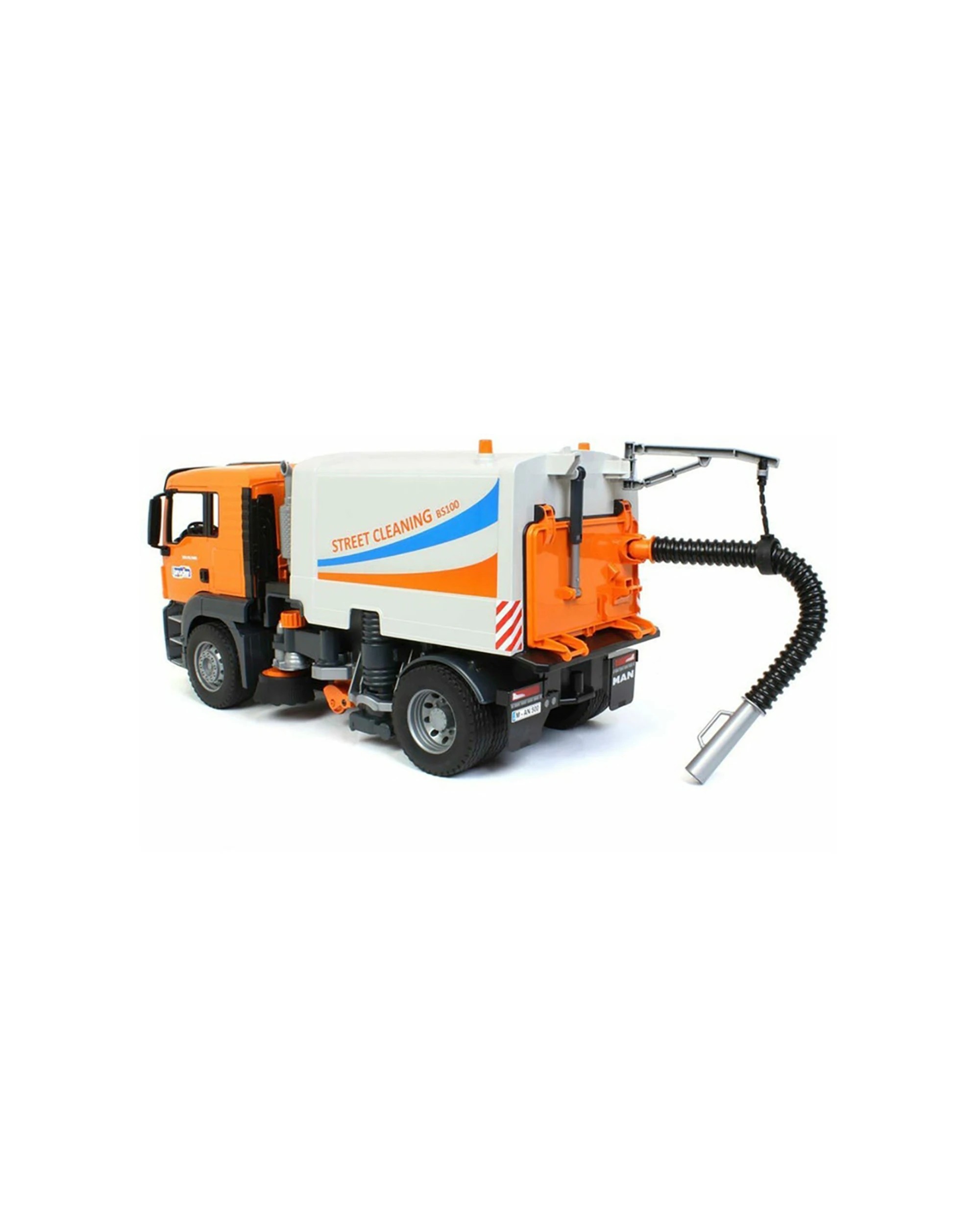 4 Bruder 1 16 Street Sweeper Cleaning Truck Kids Pretend Play Toy 4 Years Plus - Orange, 4 of 4
