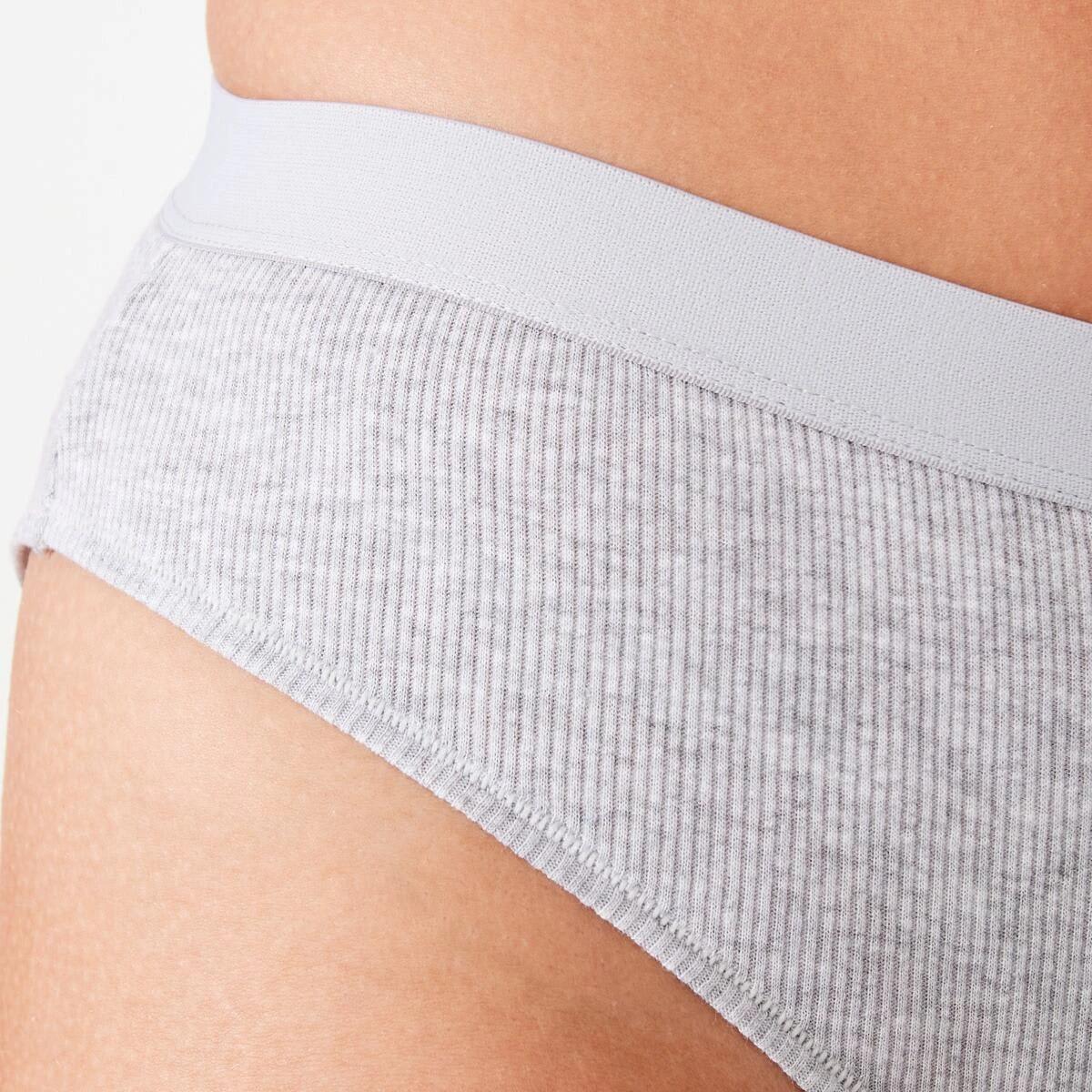 4 Ribbed Bikini Briefs Slvr Marle, 4 of 4