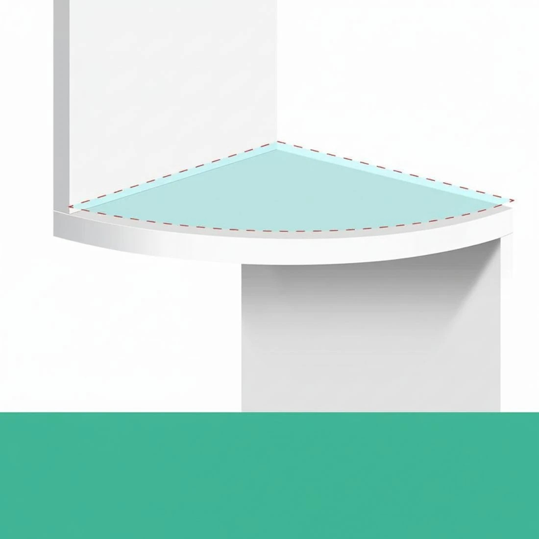 5 Artiss Wall Shelf Corner Floating 5-Tier Display Storage Space Saving Modern Decor Easy Install Sturdy - White, 5 of 8