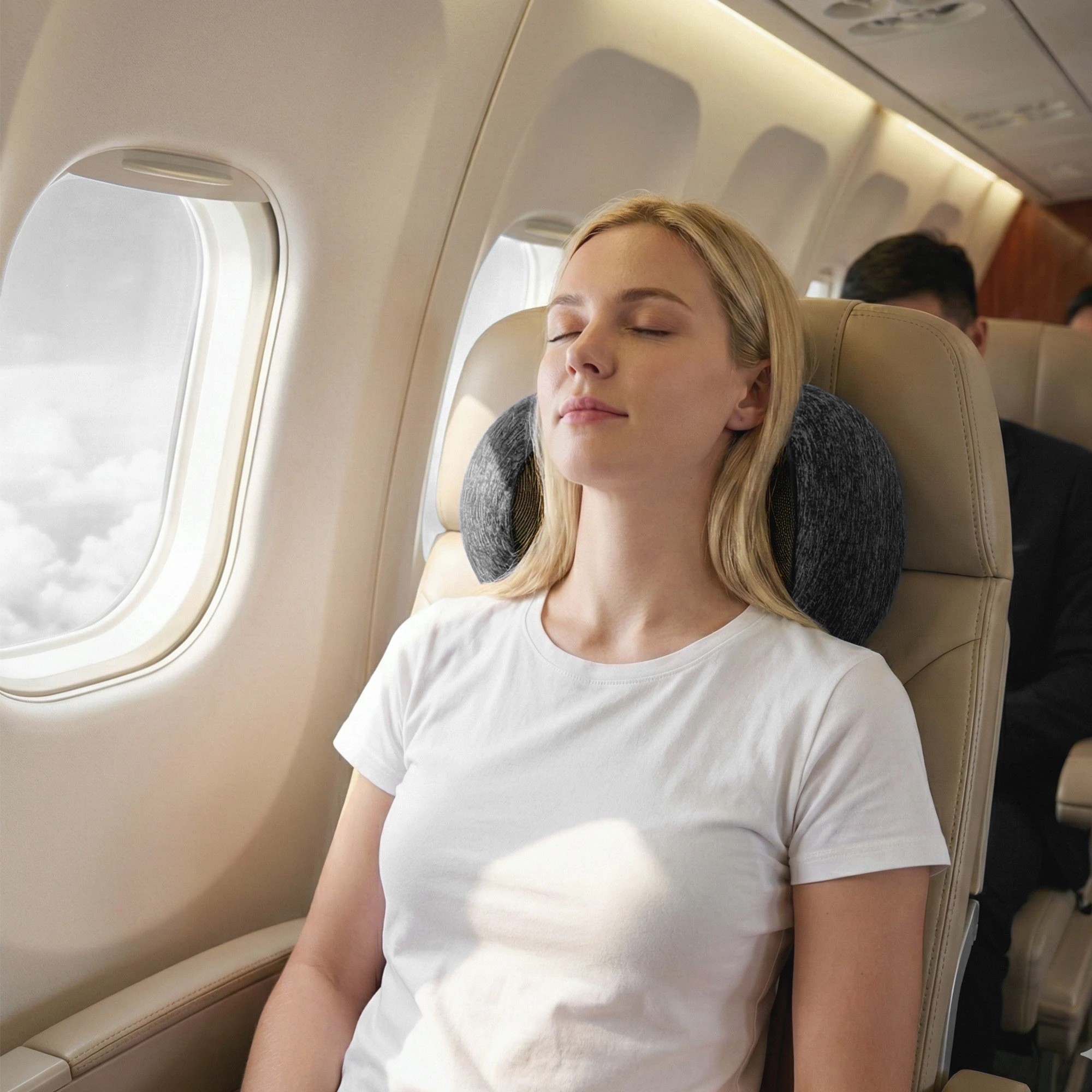 4 Wanderlite Travel Pillows Memory Foam Neck Pillow Portable with Bag - Grey, 4 of 5