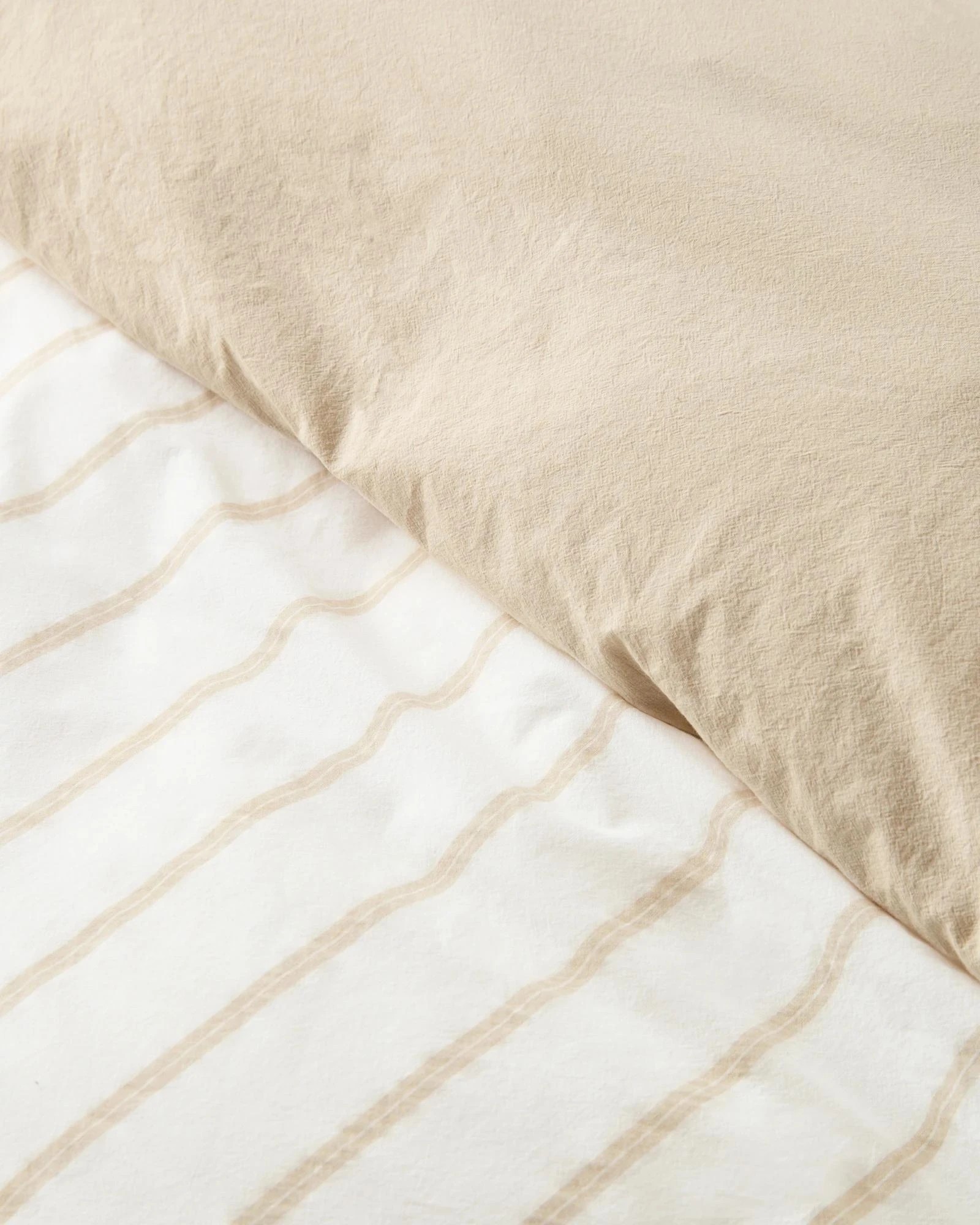 5 Arlo Stonewash Stripe Quilt Cover Set - King Bed - Natural, 5 of 5