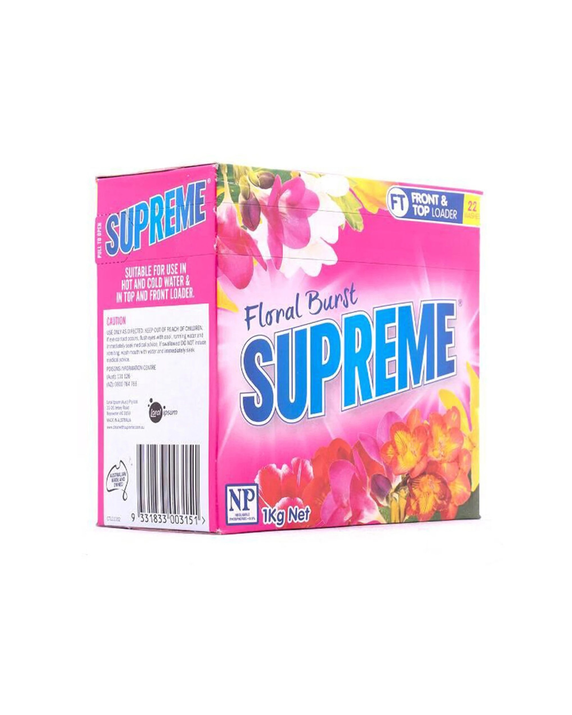 3 Supreme 8PK Floral Burst Laundry Washing Powder Detergent Cleaner 1kg - Multi, 3 of 5