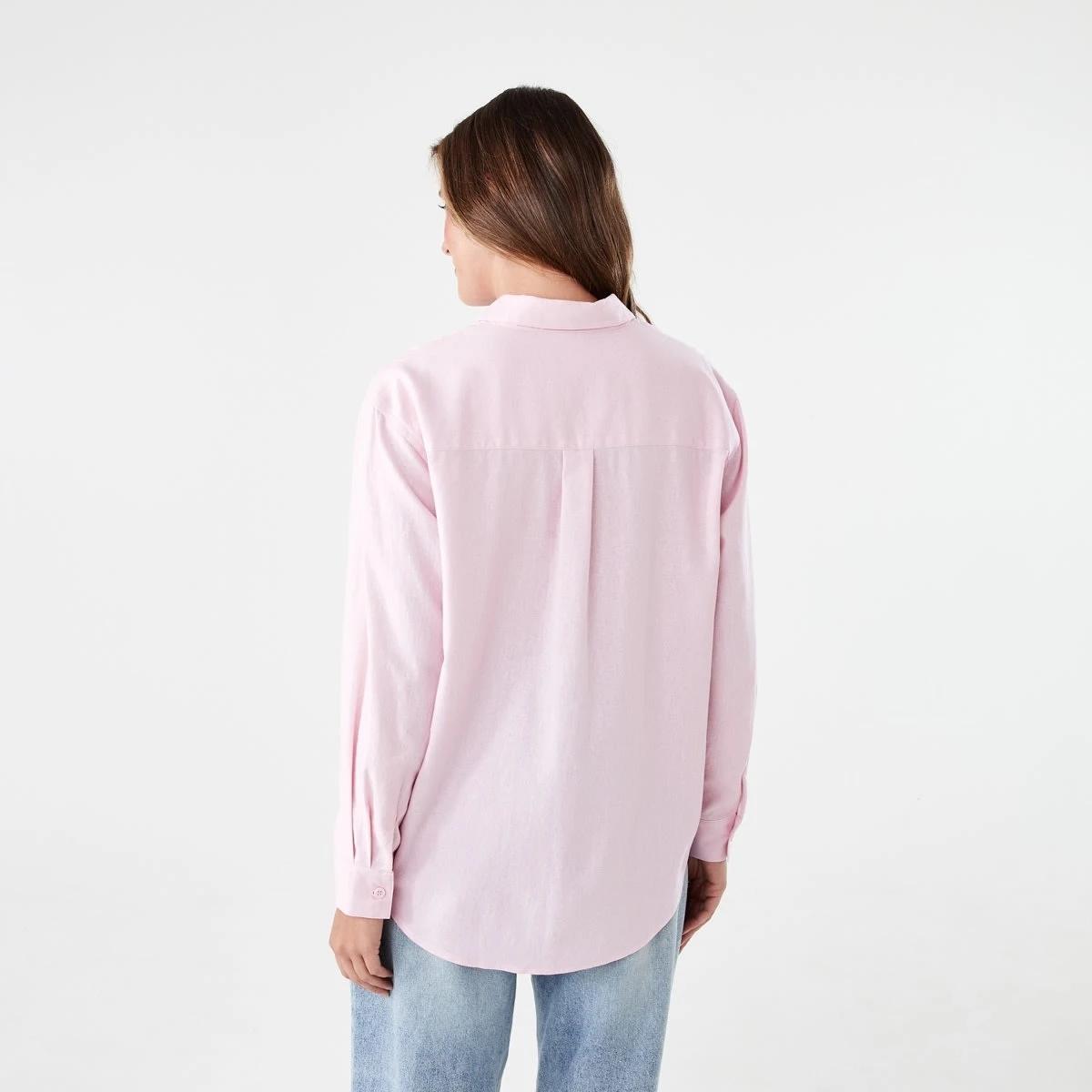 3 Long Sleeve Linen Blend Shirt SOFT BLOSSOM, 3 of 6