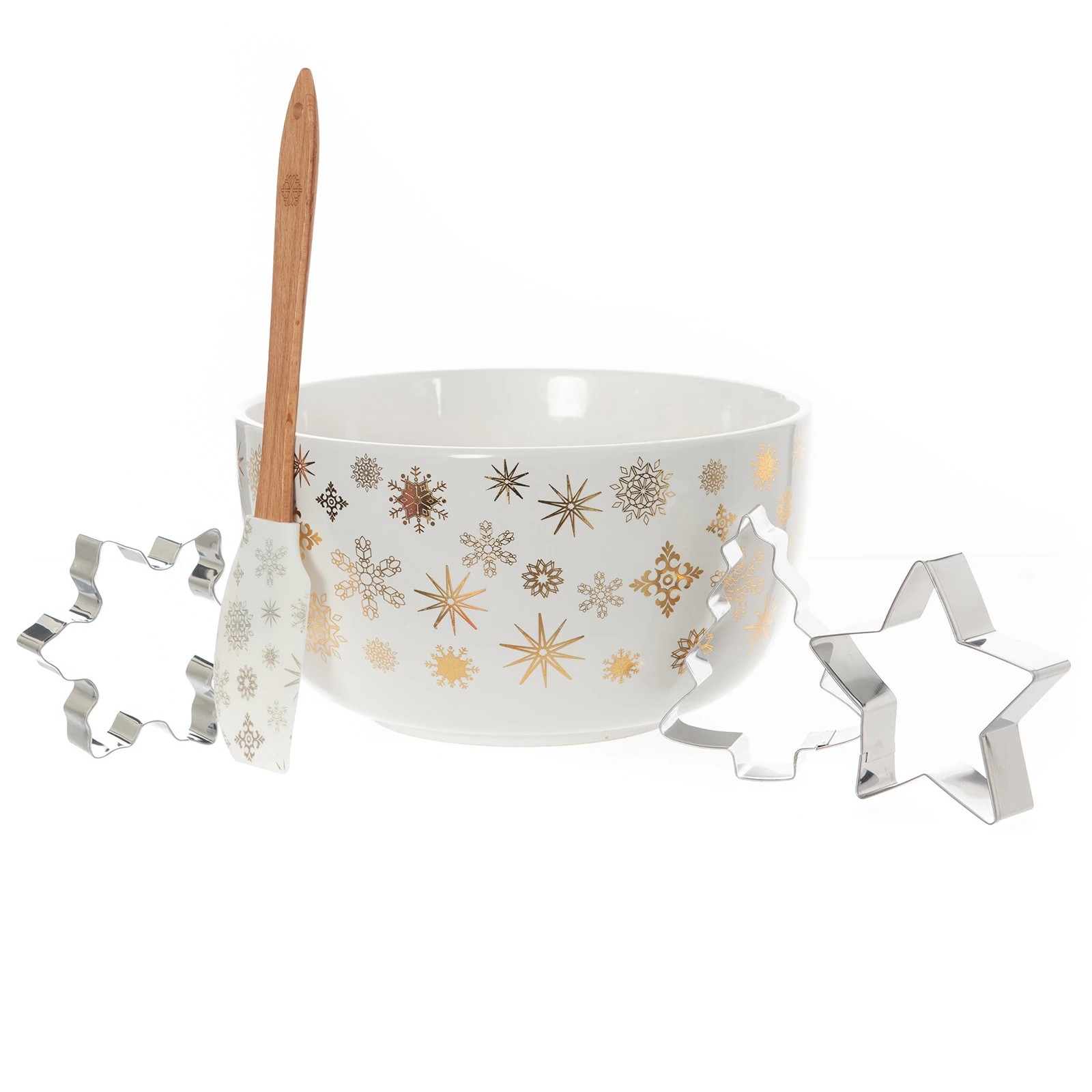 2 Bread and Butter Electroplate Snowflake Mini Mix Bowl Set - Gold - Gold, 2 of 4