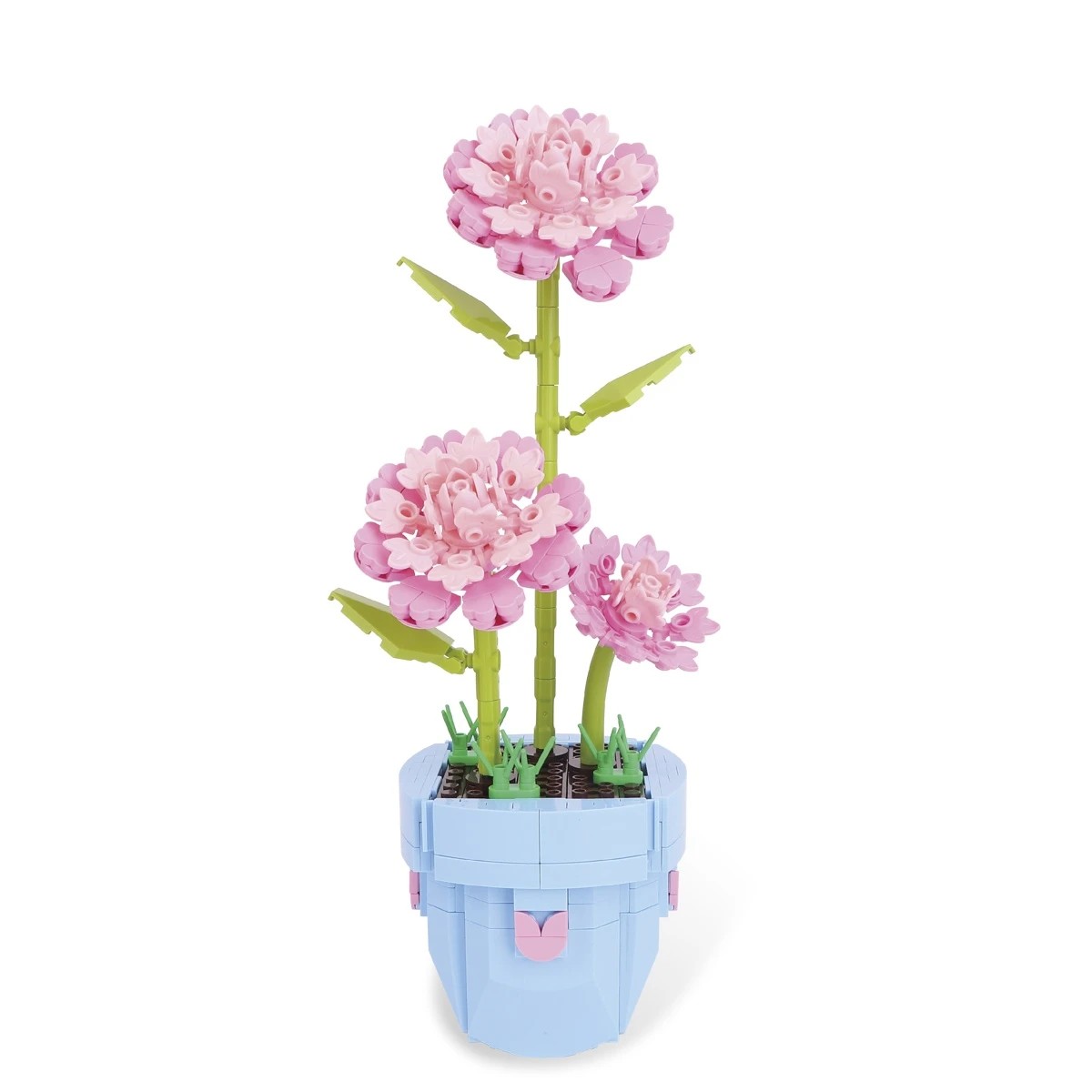 2 405 Pieces Mini Blocks Flower Series: Pink Carnation Pot, 2 of 3