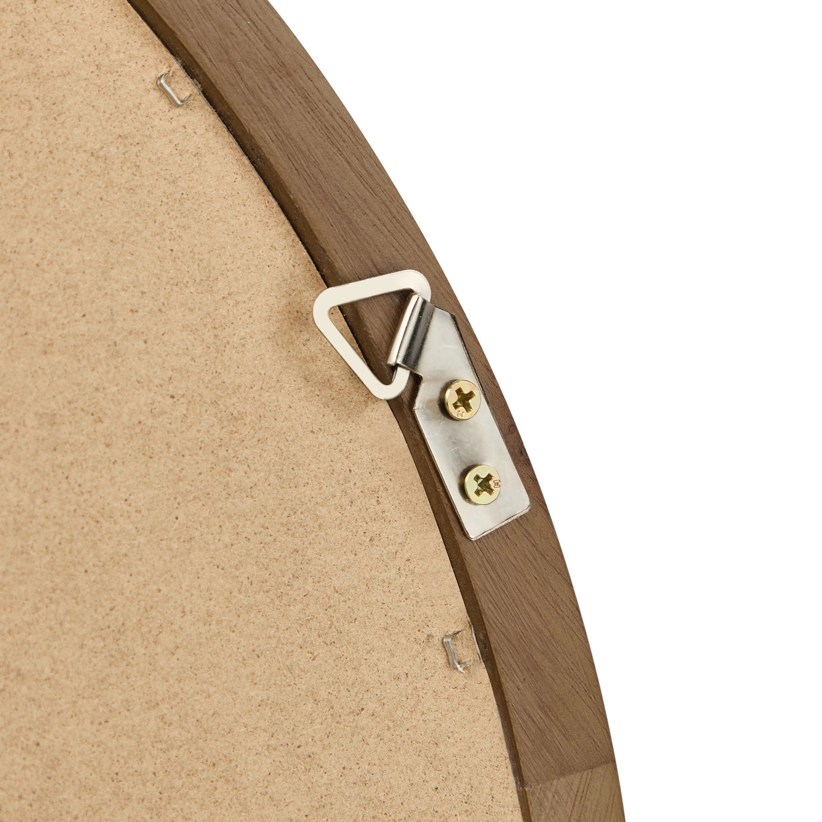 7 Oikiture Wall Mirrors 90cm Round Large Makeup Mirror Bathroom Home Decor - Brown, 7 of 7