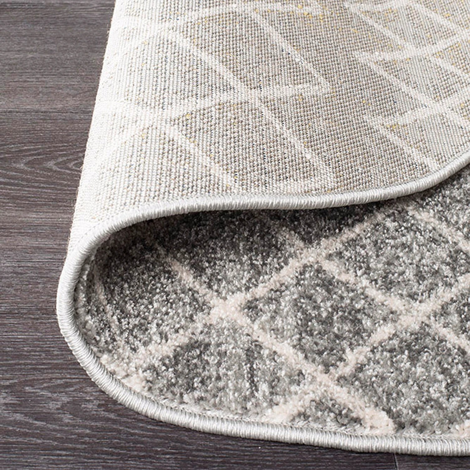 4 Common Ground Rugs Bluebay 453 200x200cm - Medium Round Power Loomed Pet Friendly Rug - Silver, 4 of 9