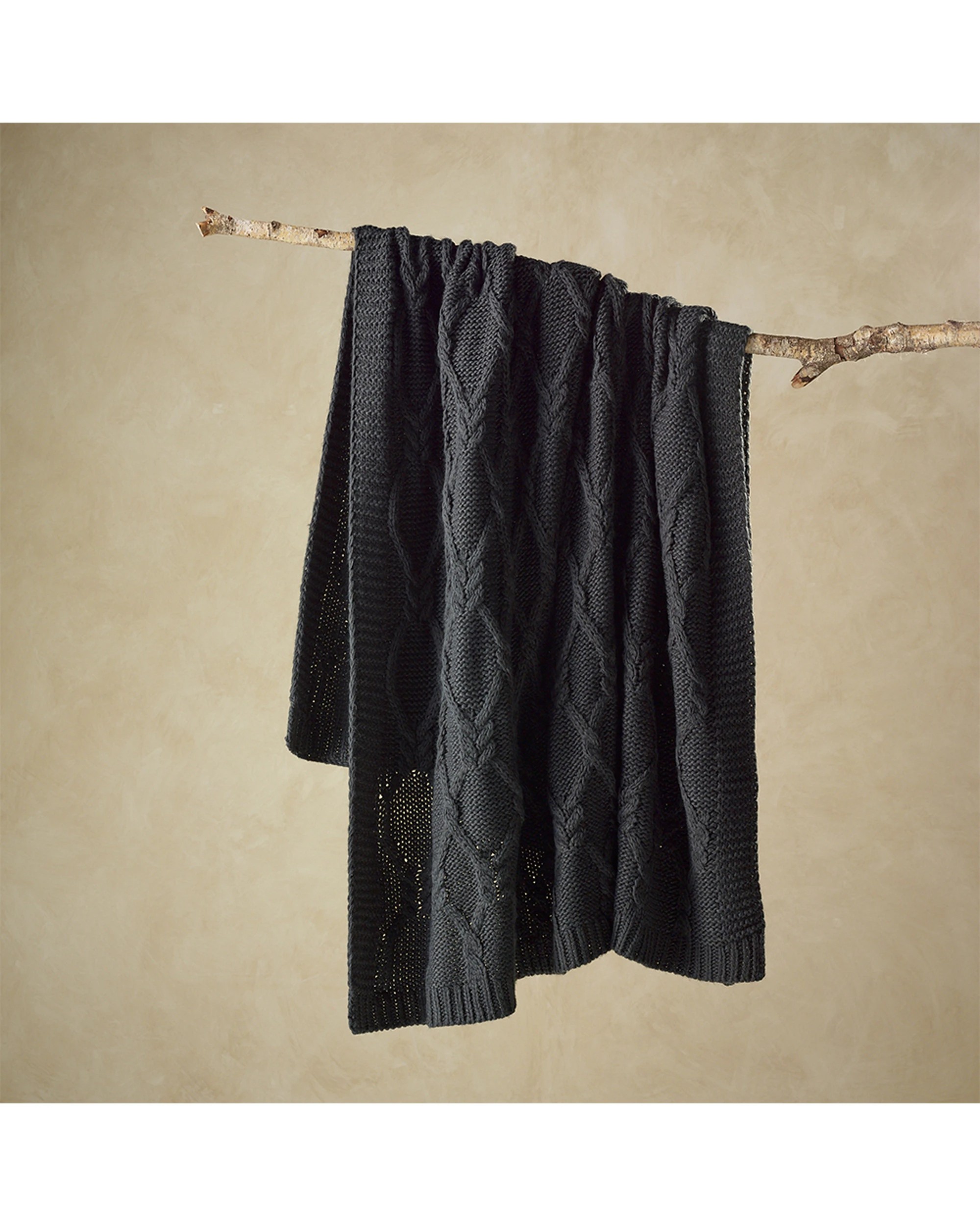 1 Bianca Johnson Throw Rug Soft Warm Acrylic Blanket - Black, 1 of 1