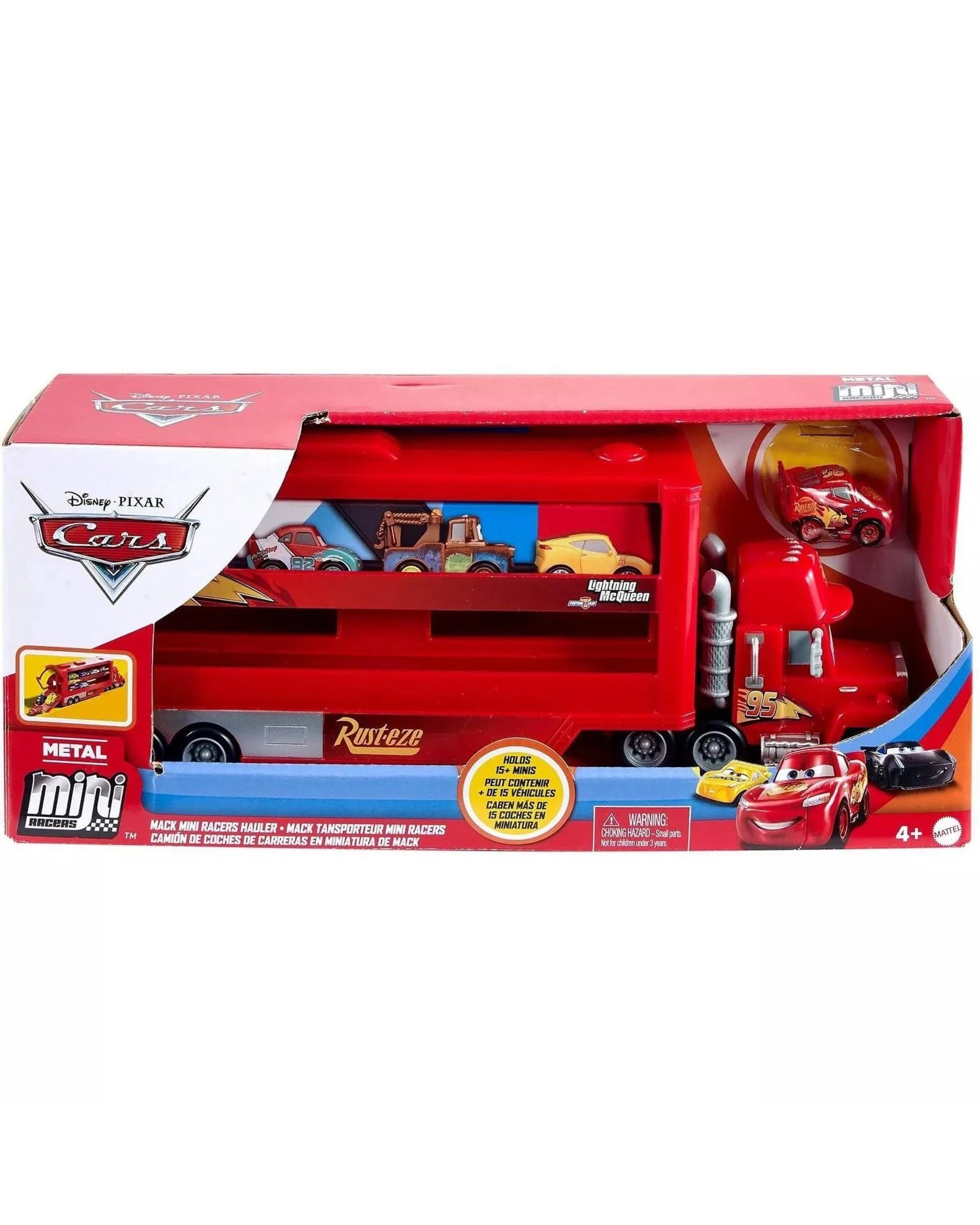 7 Disney Pixar Cars Mack Mini Racers Hauler With Lightning McQueen Diecast Car, 7 of 7
