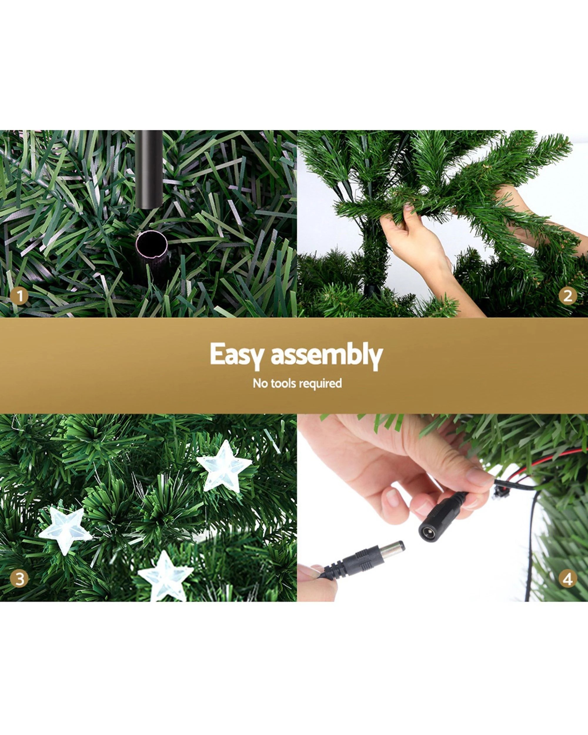 3 Jingle Jollys 1.2m Christmas Tree Optic Fibre Led Xmas Tree
 - Green, 3 of 3