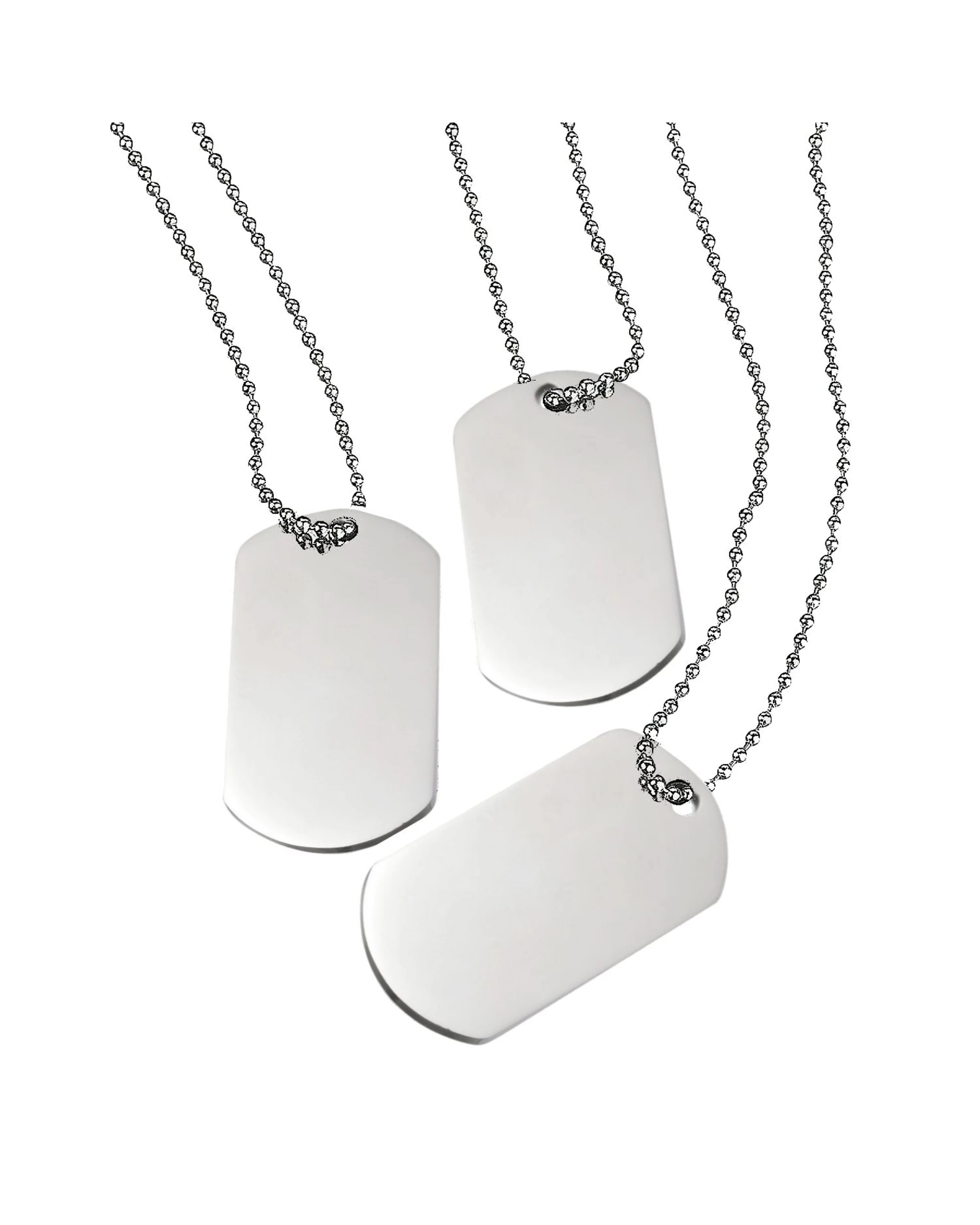 1 Partyrama Metal Dog Tag Necklaces Pack of 12, 1 of 1