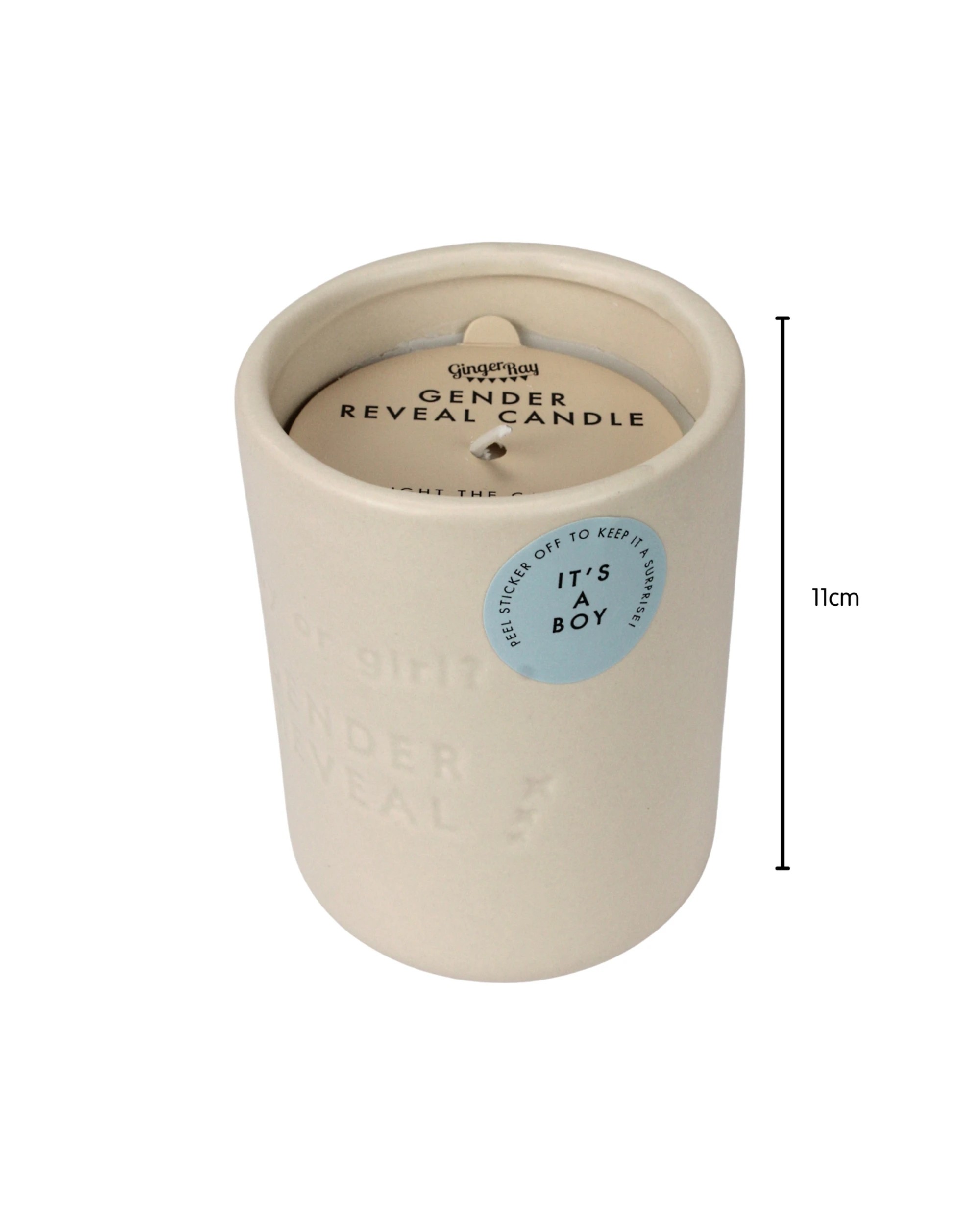 3 CCDS Ginger Ray Baby Gender Reveal Unscented Candle - Blue, 3 of 4