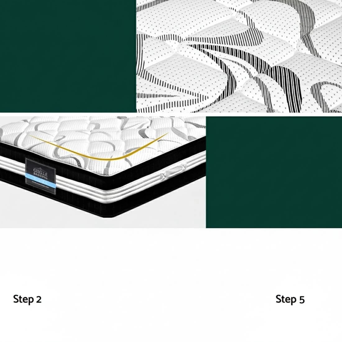 6 Giselle Bedding 30cm Mattress Medium Firm King Single - King Single Bed - Multi, 6 of 7