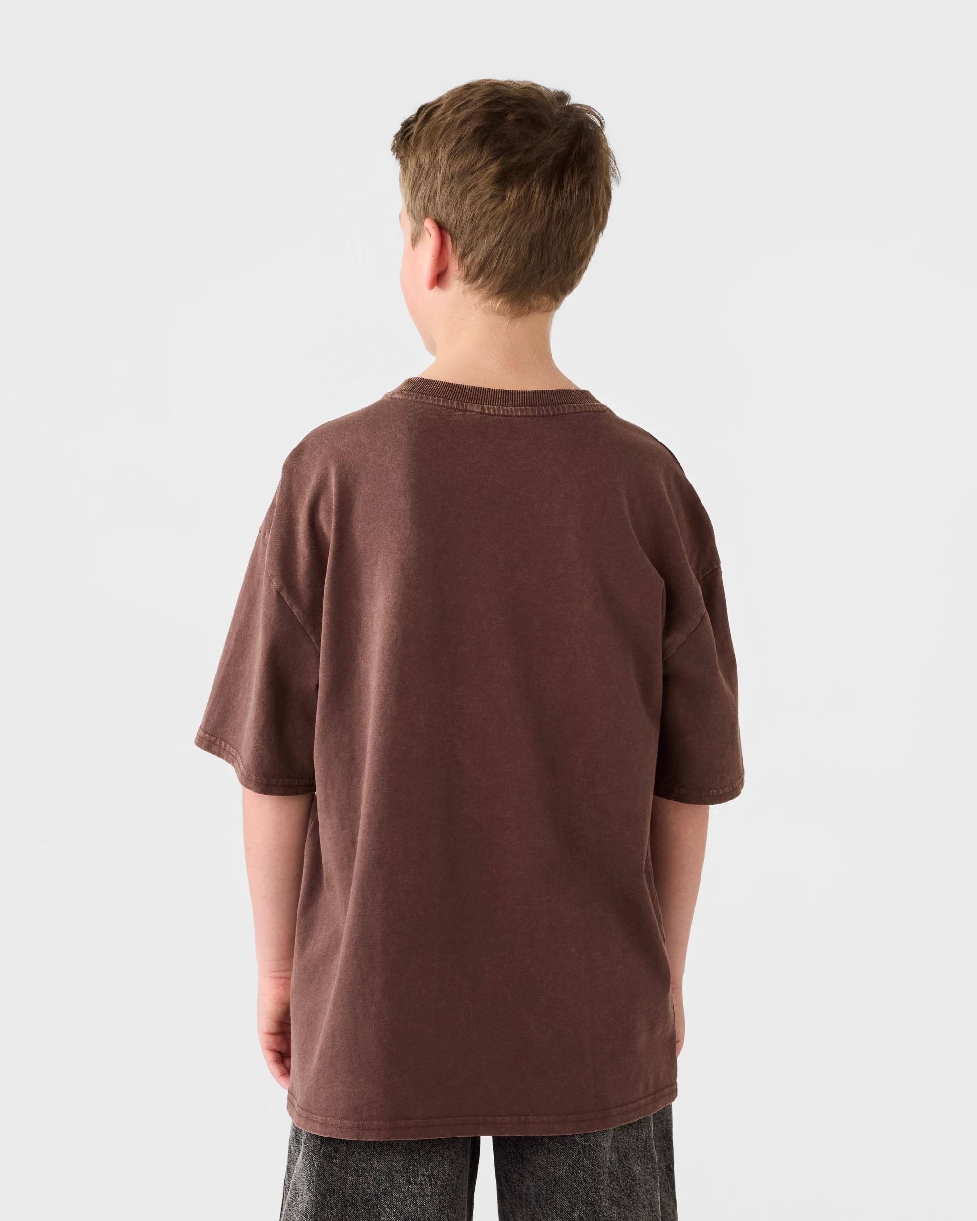 2 Short Sleeve Oversized Embroidered T-shirt Brn Slogan, 2 of 8