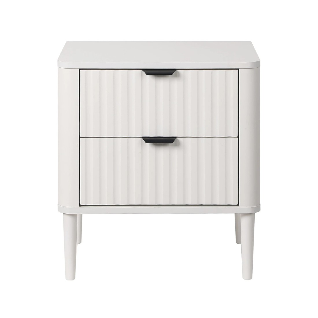 6 Oikiture 2x Bedside Table Nightstand Side Tables Storage 2 Drawers Cabinet - White, 6 of 9