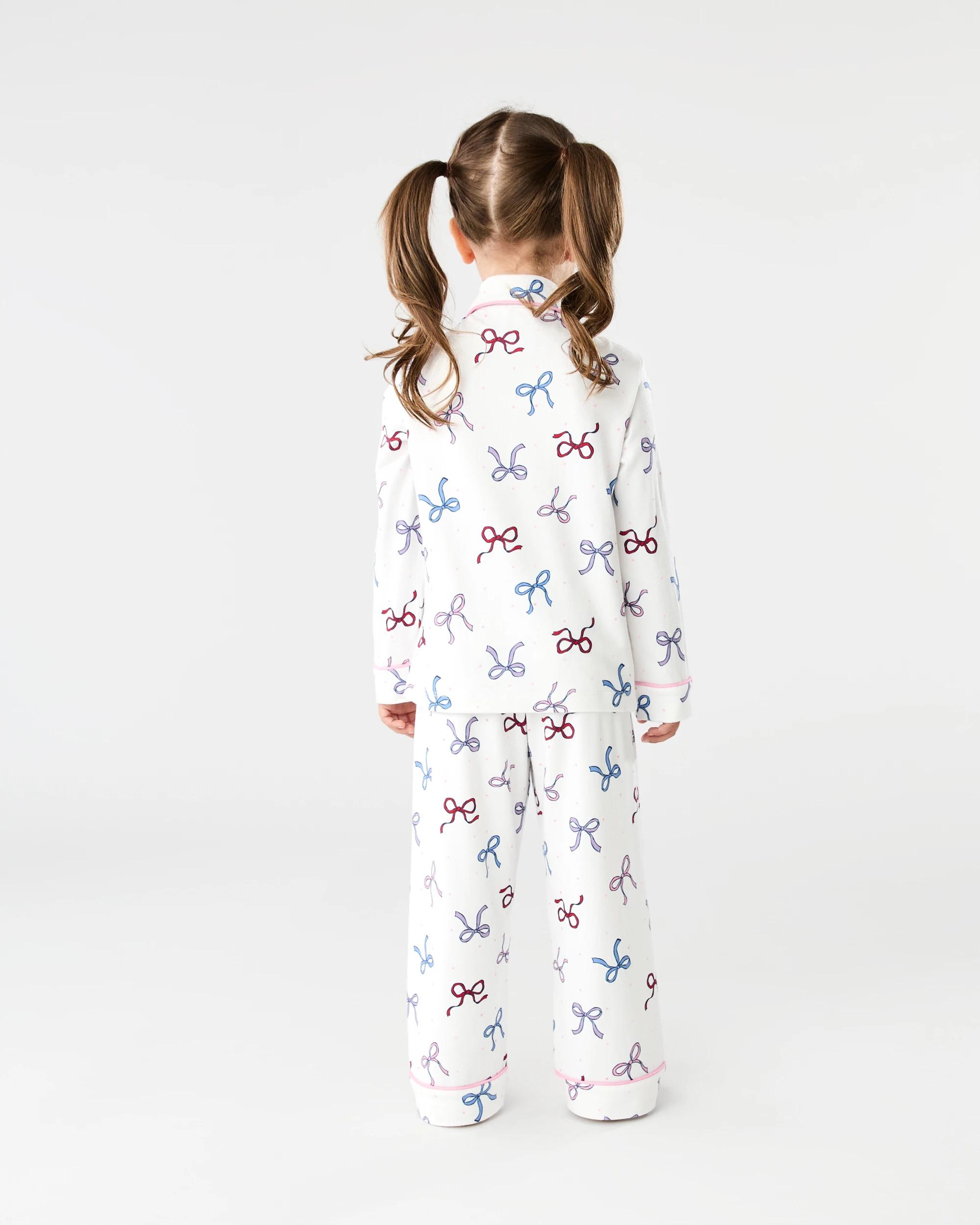 2 Hachi Button Through Pyjama Set Wht Bows, 2 of 8