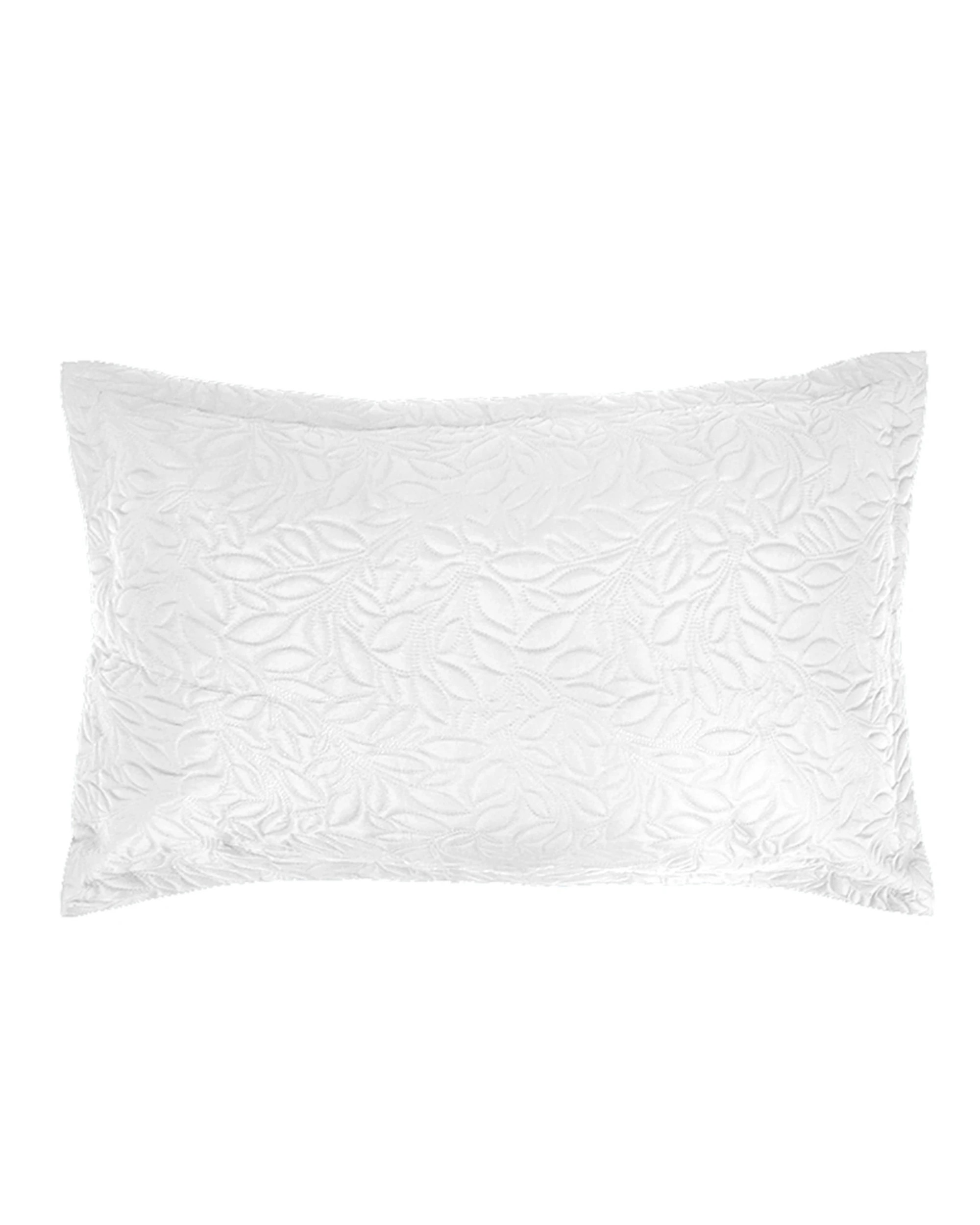 2 Bambury Botanica Embossed Microfibre Lightweight  Coverlet Set - Queen/King - White, 2 of 4