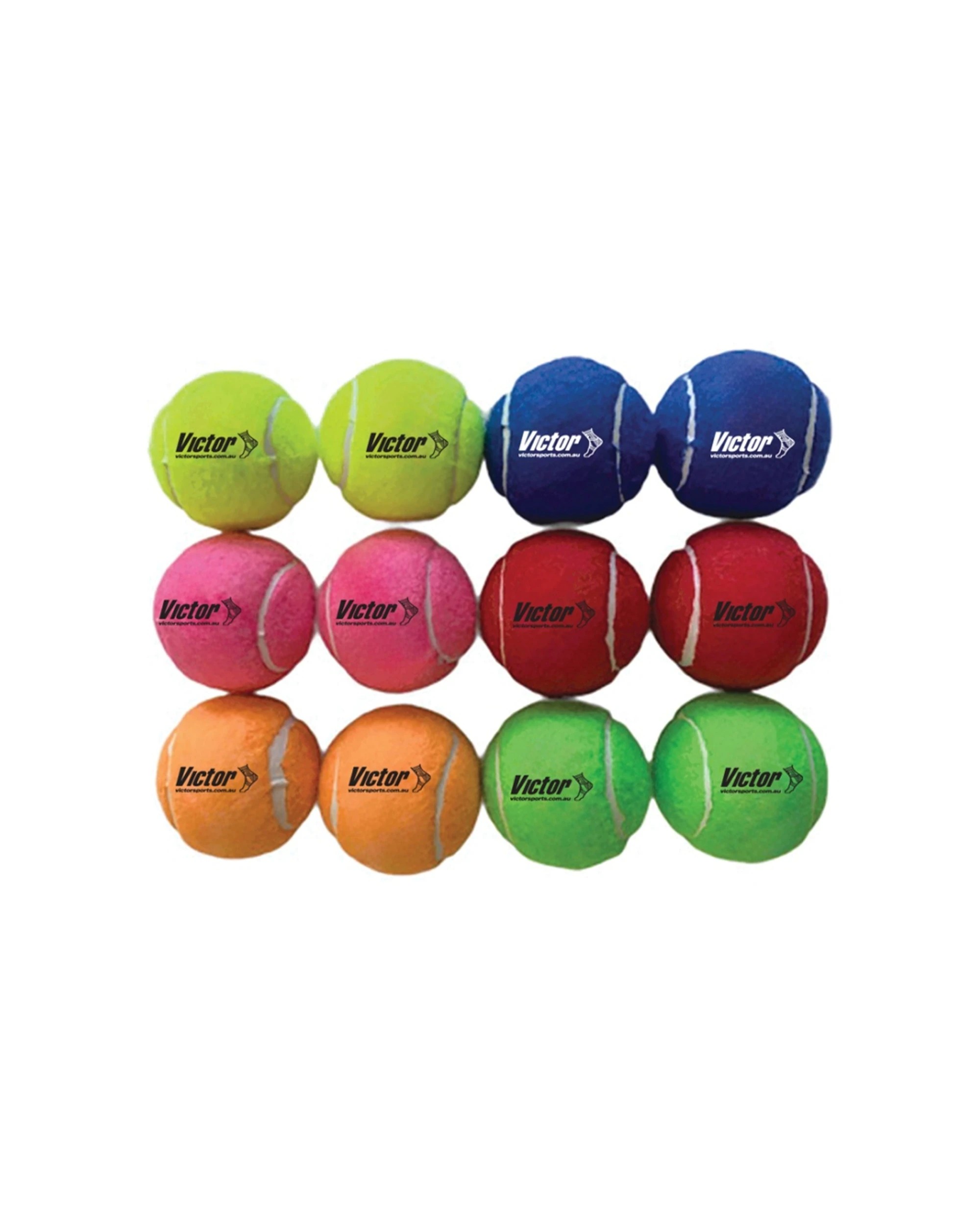 1 Victor Sports 12pc Tennis Ball Pressureless Training Balls Set - Multi, 1 of 1