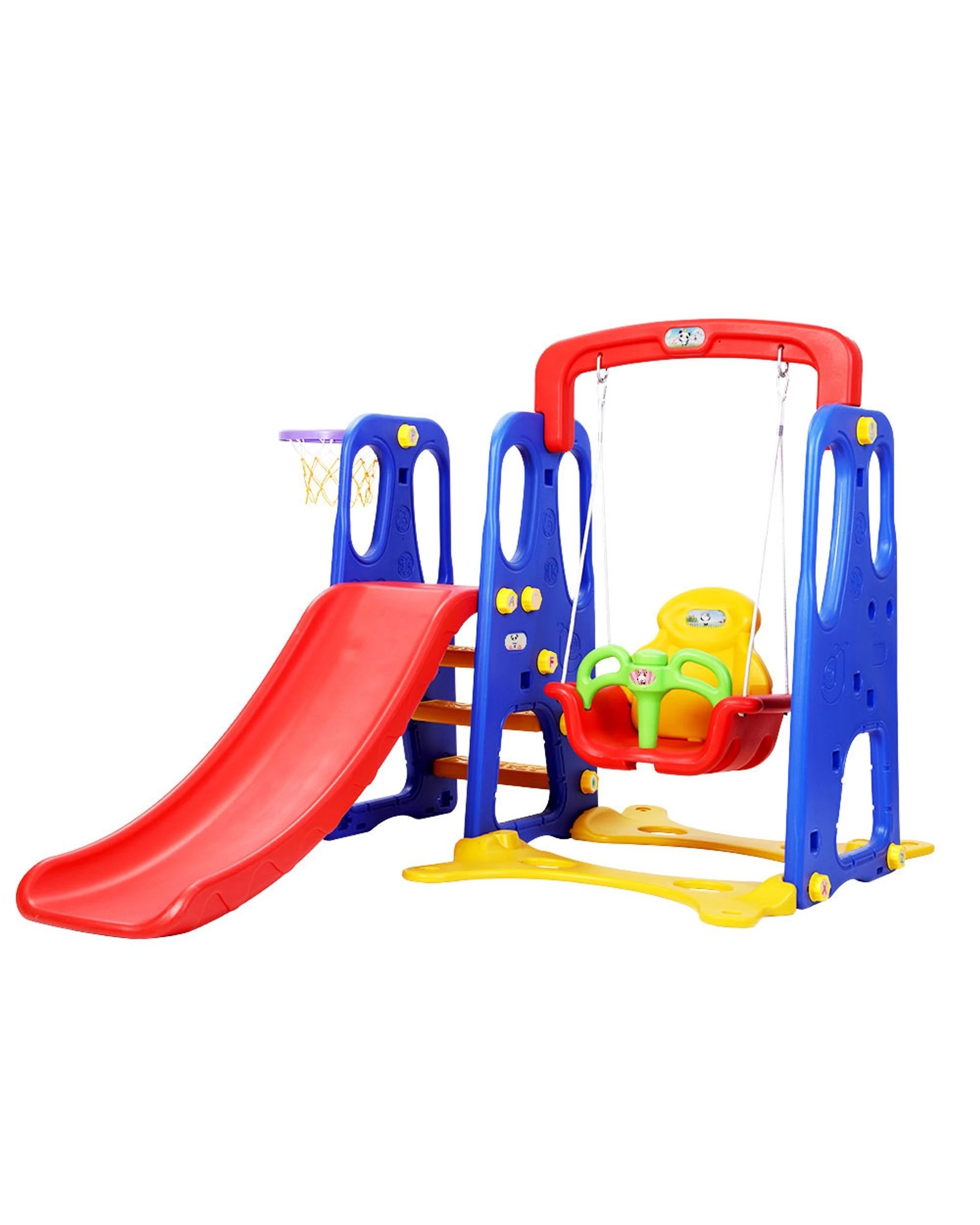 1 Keezi Kids Slide Swing Set Basketball Hoop Outdoor Playground Toys 120cm
 - Multi, 1 of 3