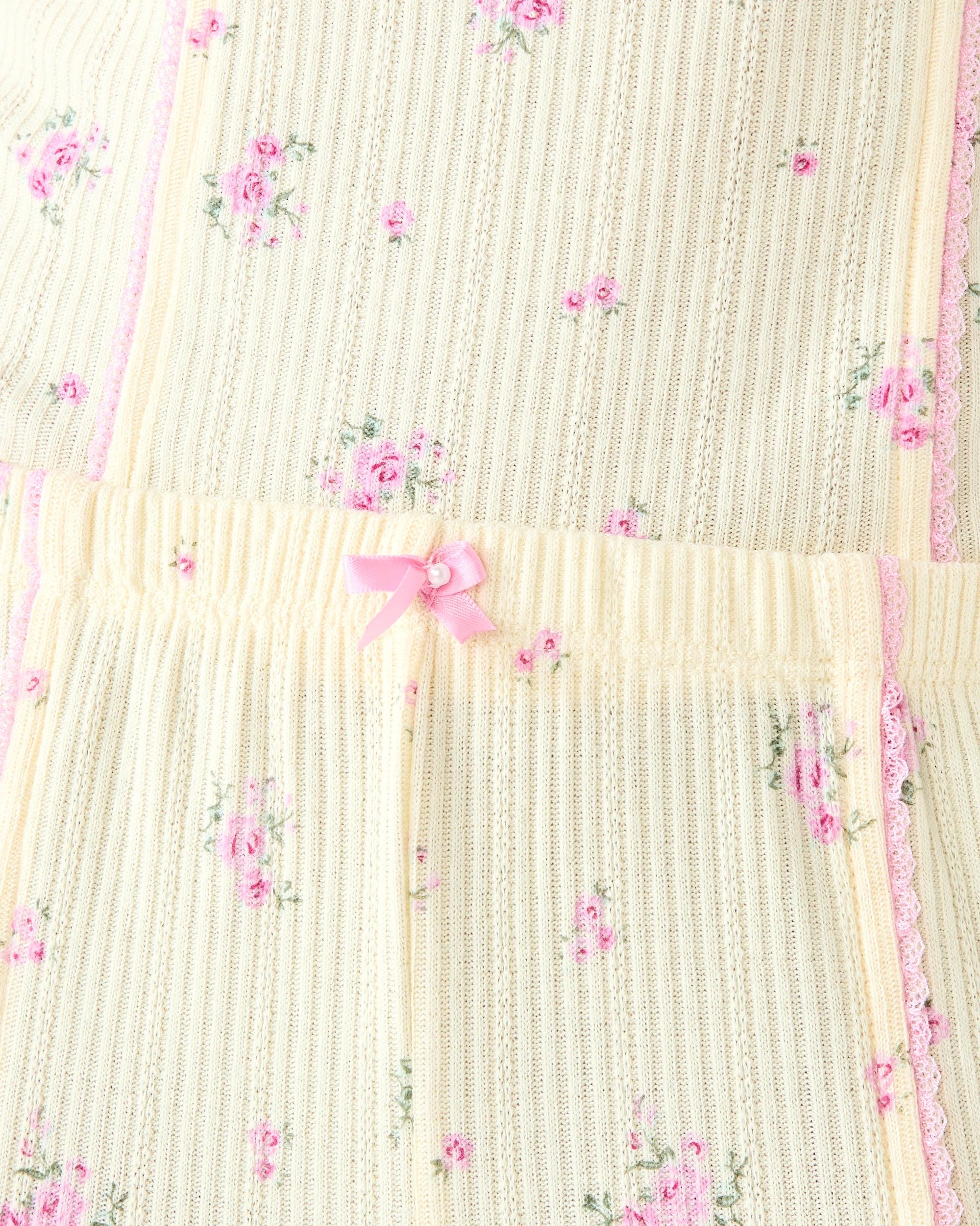5 Pointelle Rib Pants Wild Rose, 5 of 6