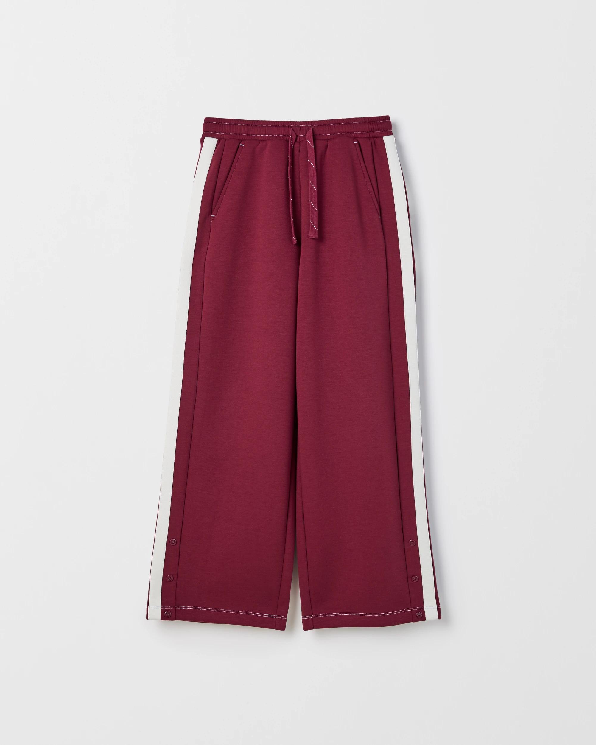 1 Target Kids Scuba Fabric Snap Hem Trackpants BURGUNDY, 1 of 1
