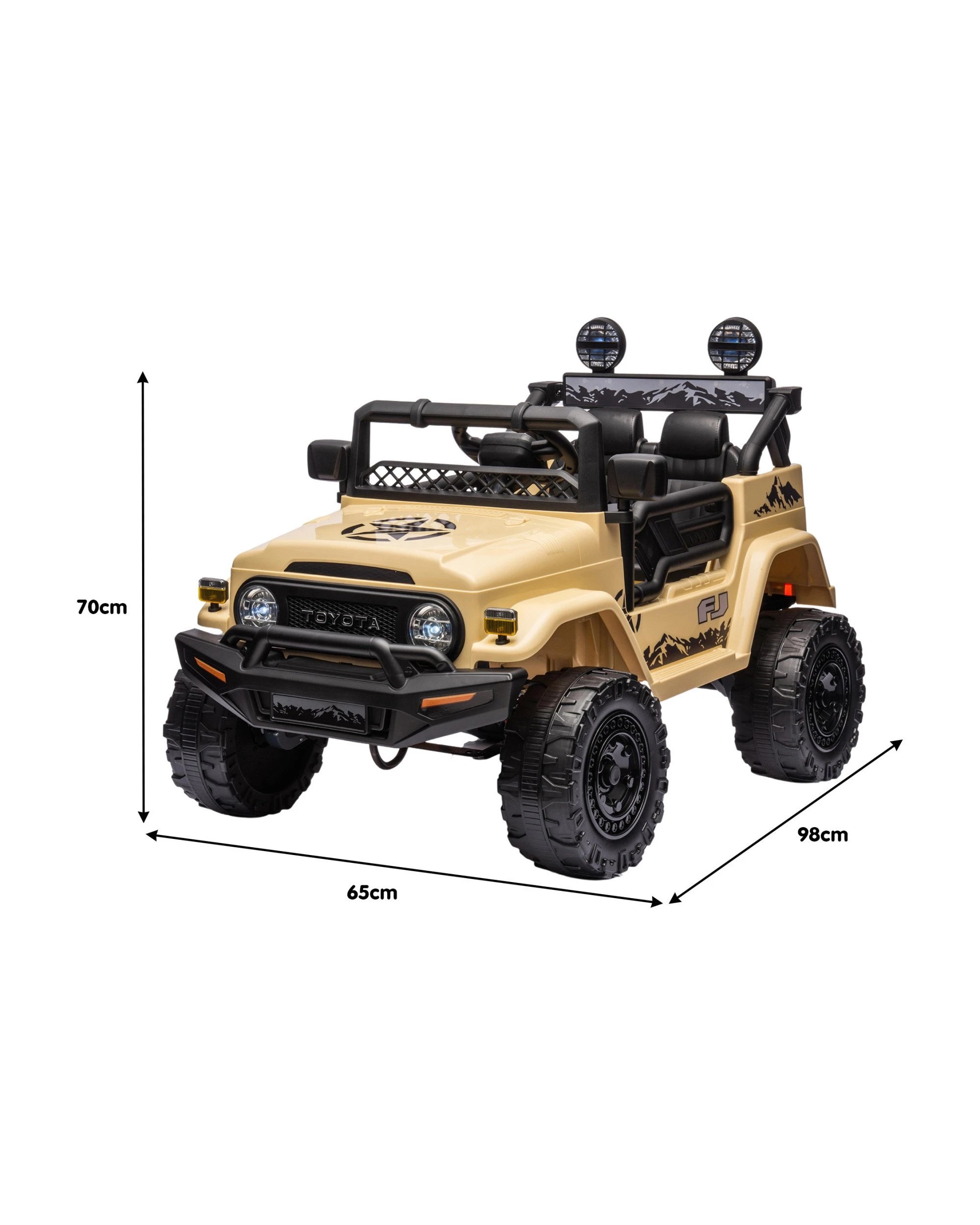 4 Kahuna Authorised Toyota FJ Cruiser Kids Electric Ride On Car - Khaki, 4 of 9